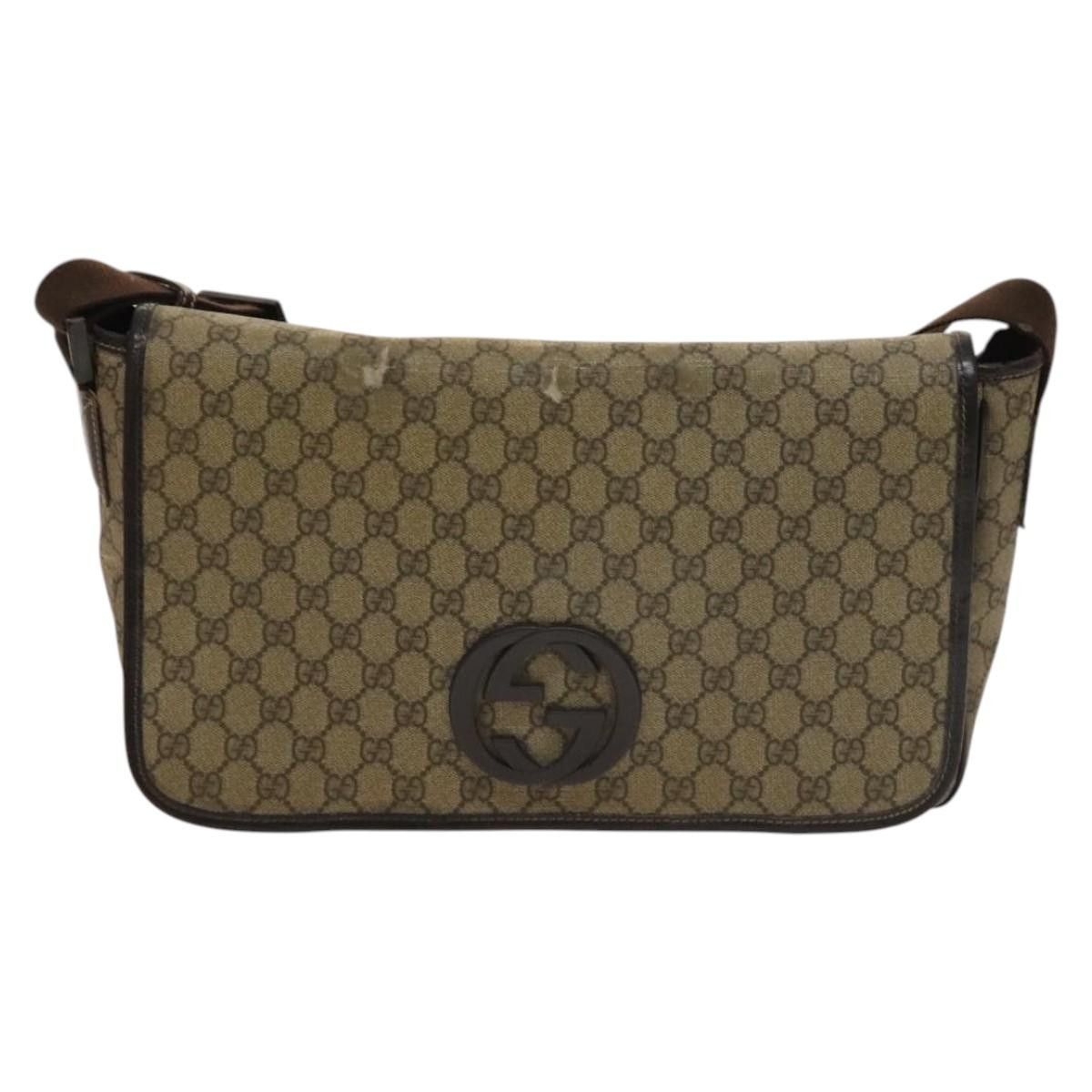 Gucci GUCCI GG Supreme Shoulder Bag Pvc Beige Silver Size ONE SIZE - 2 Thumbnail