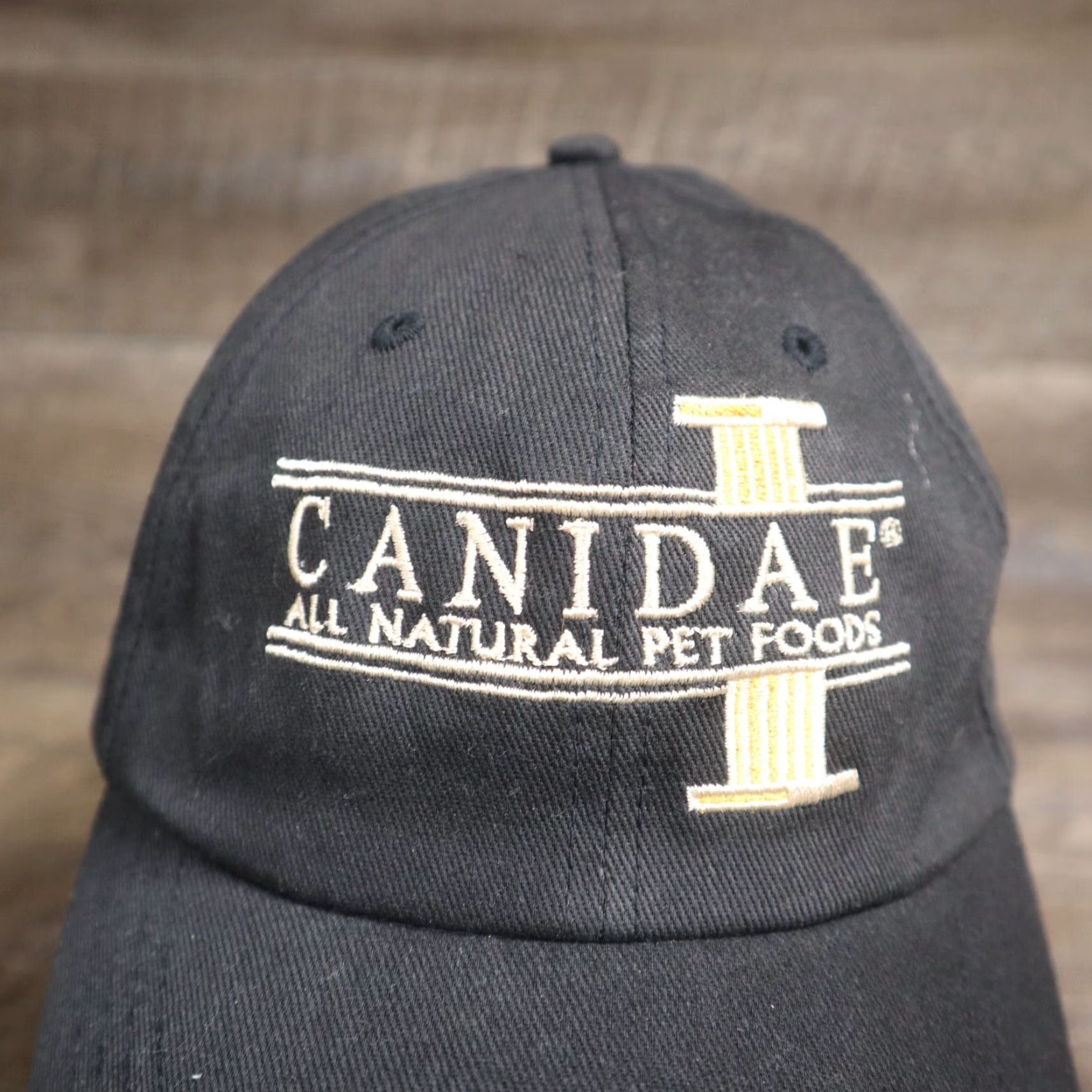 Vintage Cap Hat Made in USA Adult Adjustable StrapBack Canidae Hat Black USA Men Snapback Adjustable Cap Hat Mens Size ONE SIZE - 2 Thumbnail