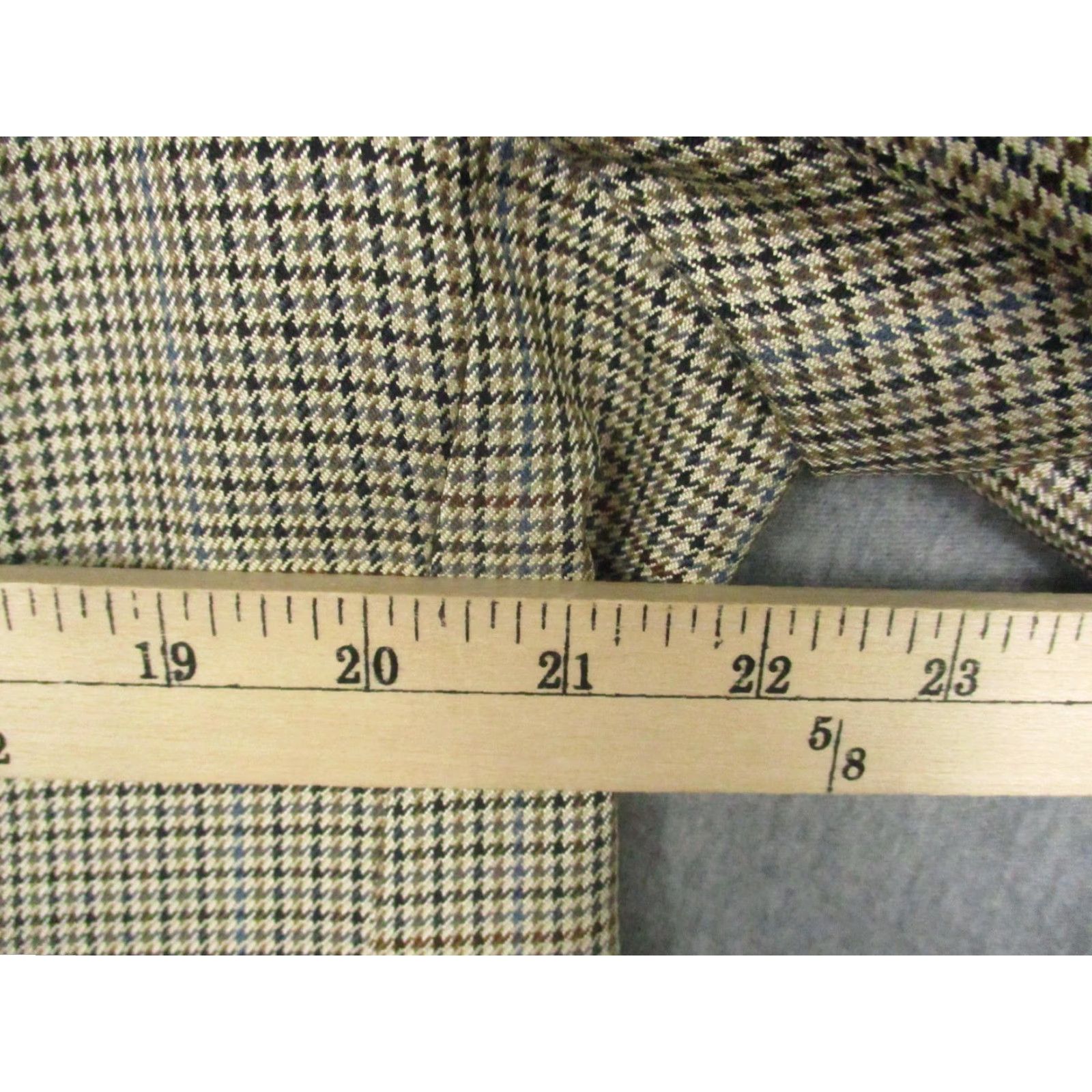 Brooks Brothers VINTAGE Brooks Brothers 346 Sport Coat Mens 43 Regular Houndstooth Beige Silk Wool Two-Button Notch Lapel Business Casual Wedding Jacket Size US XS / EU 42 / 0 - 4 Thumbnail