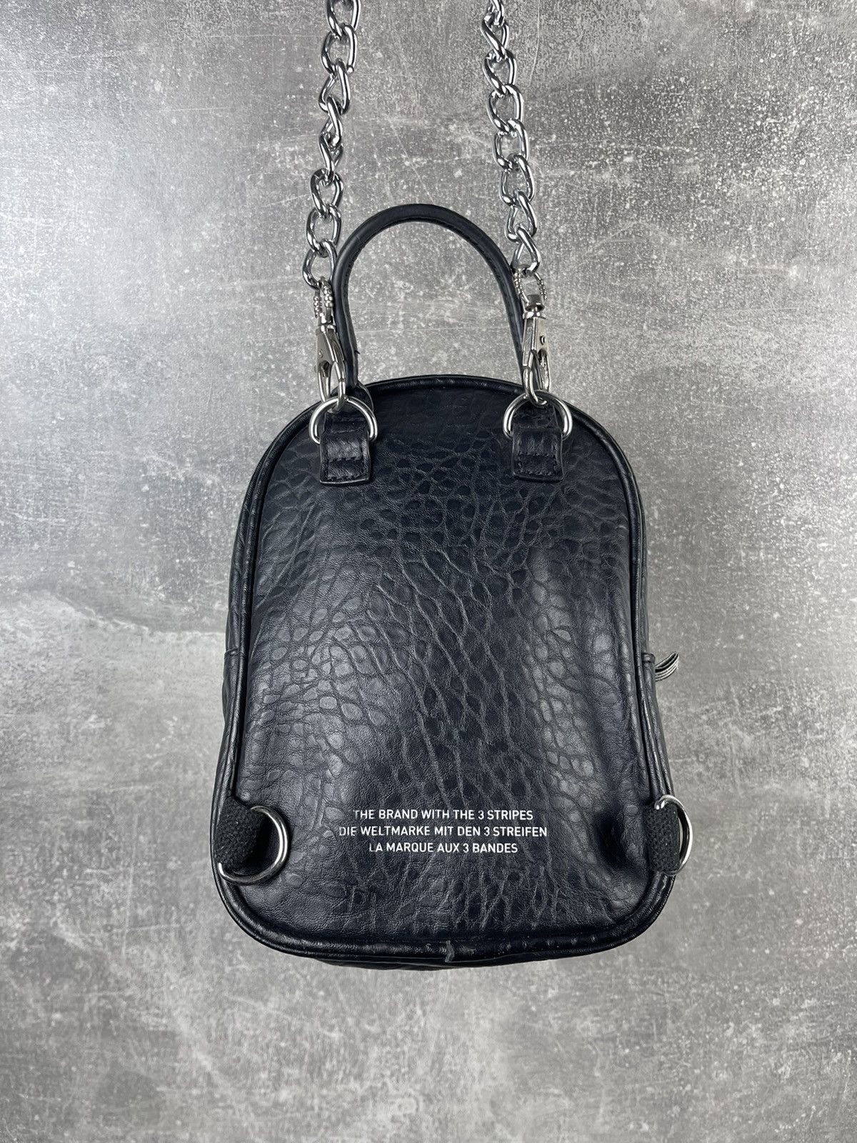 Adidas Adidas Originals Mini Leather Backpack with Chain Strap Size ONE SIZE - 7 Thumbnail