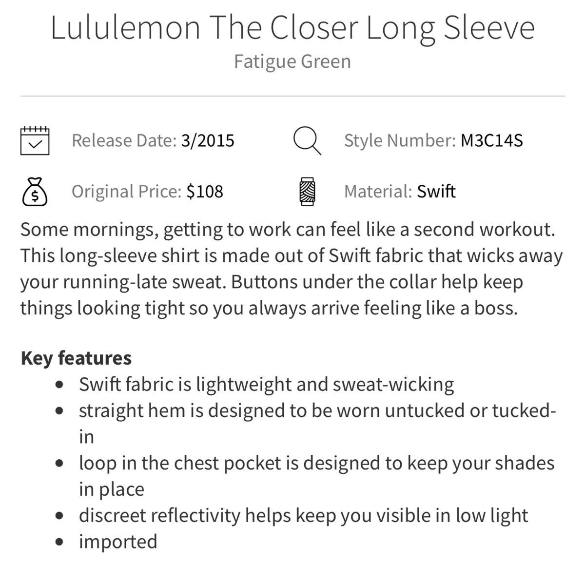 Lululemon Lululemon The Closer Long Sleeve Buttondown Size US M / EU 48-50 / 2 - 8 Thumbnail