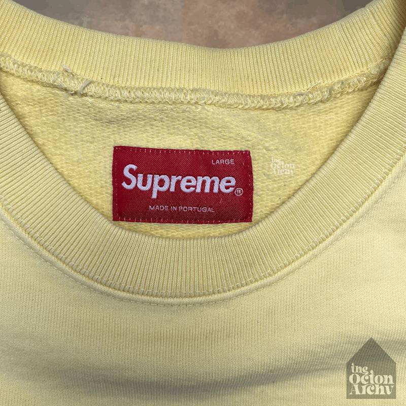 Supreme Supreme Dipped Crewneck 'Yellow' SS19 Pre-Owned Size US L / EU 52-54 / 3 - 3 Thumbnail