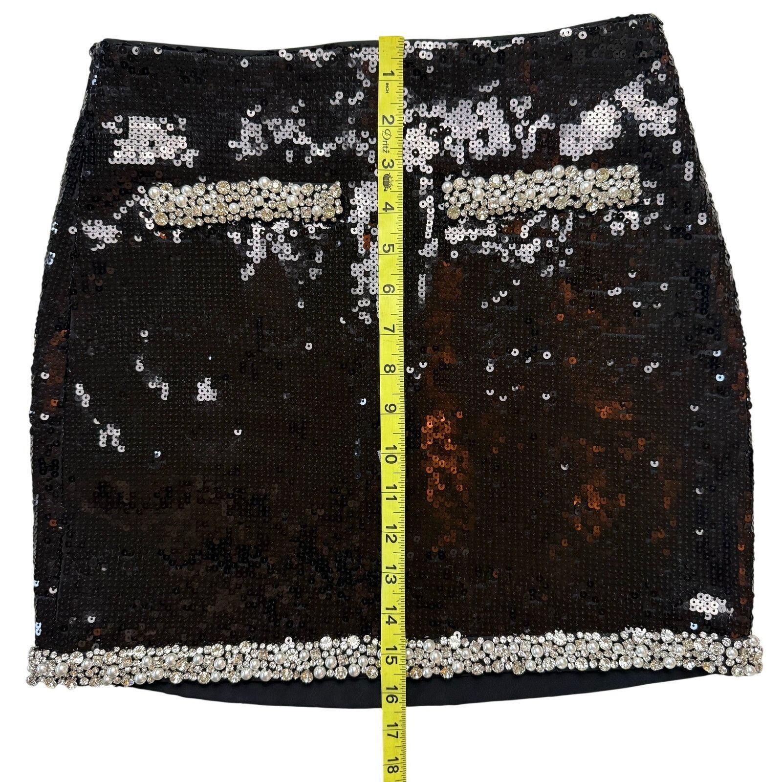 Veronica Beard VERONICA BEARD Perry Sequin Skirt with Pearl Trim Size 25" / US 0 / IT 36 - 9 Thumbnail