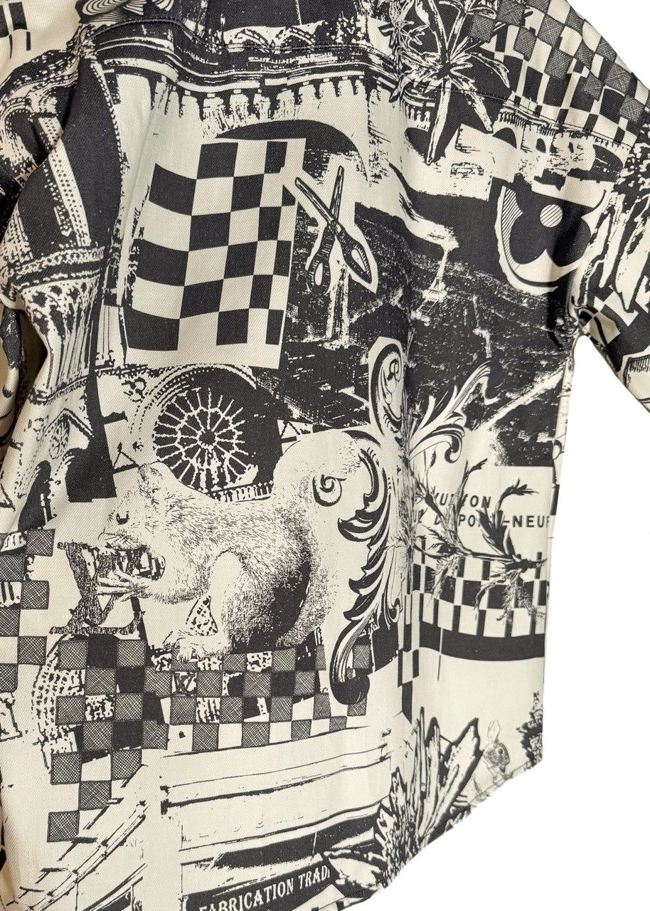 Louis Vuitton Louis Vuitton SS23 Black Ivory Pont-Neuf Graphic Denim Shirt Size US S / EU 44-46 / 1 - 6 Thumbnail