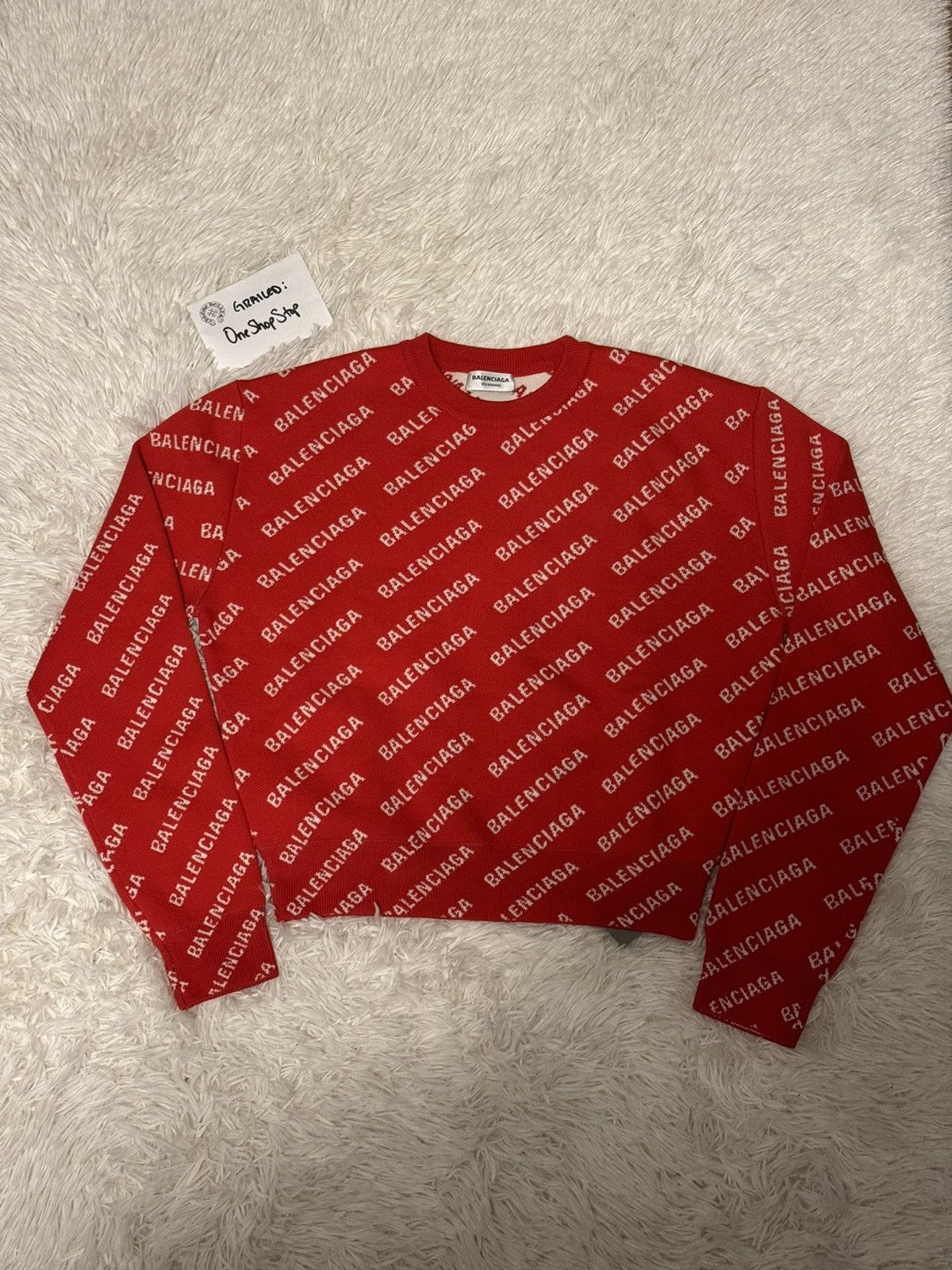 Balenciaga Balenciaga Red Wool Sweater Size S / US 4 / IT 40 - 1 Thumbnail