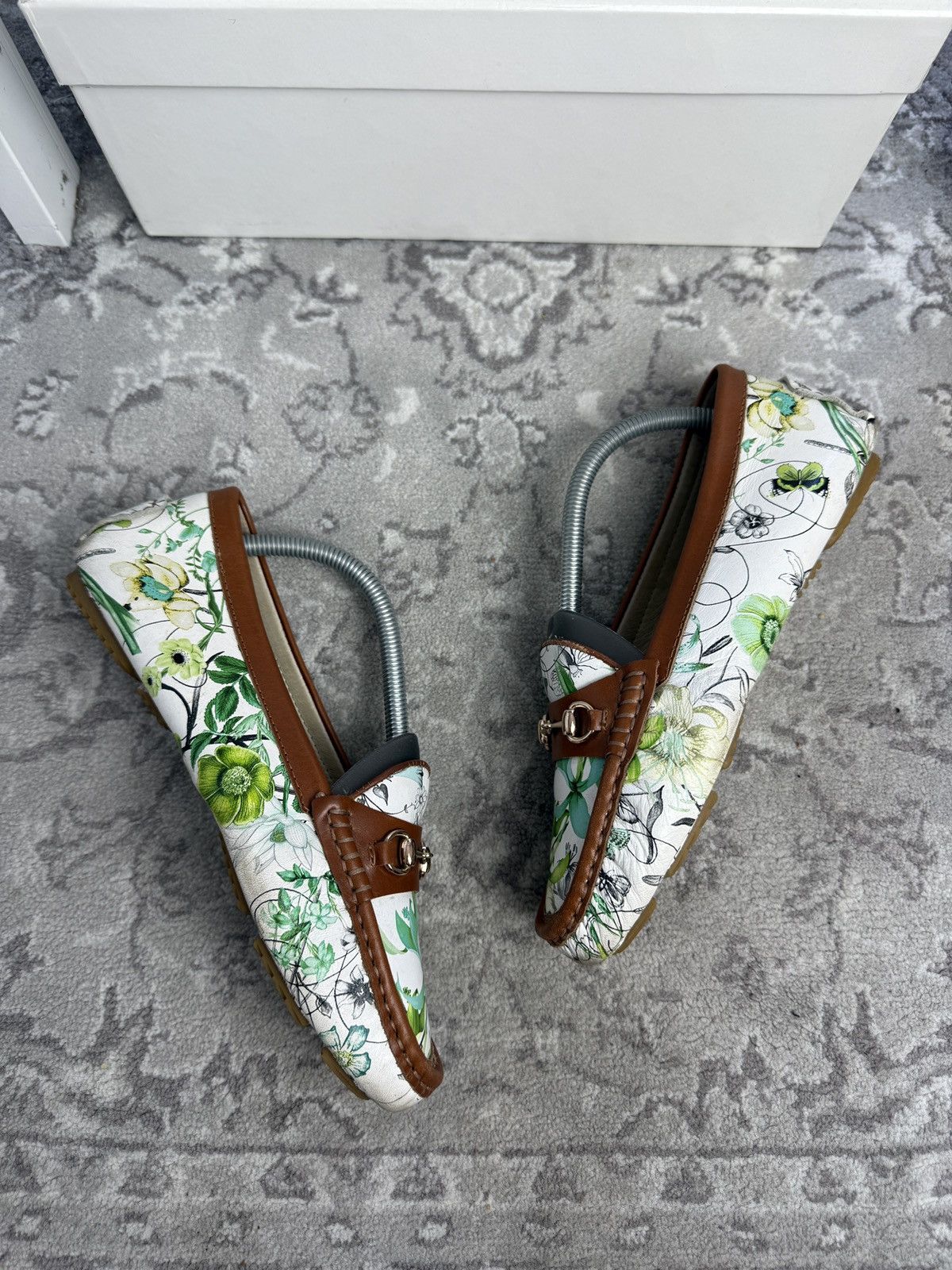 Gucci Gucci floral printed loafers moccasins shoes US9 old money Size US 9 / IT 39 - 3 Thumbnail