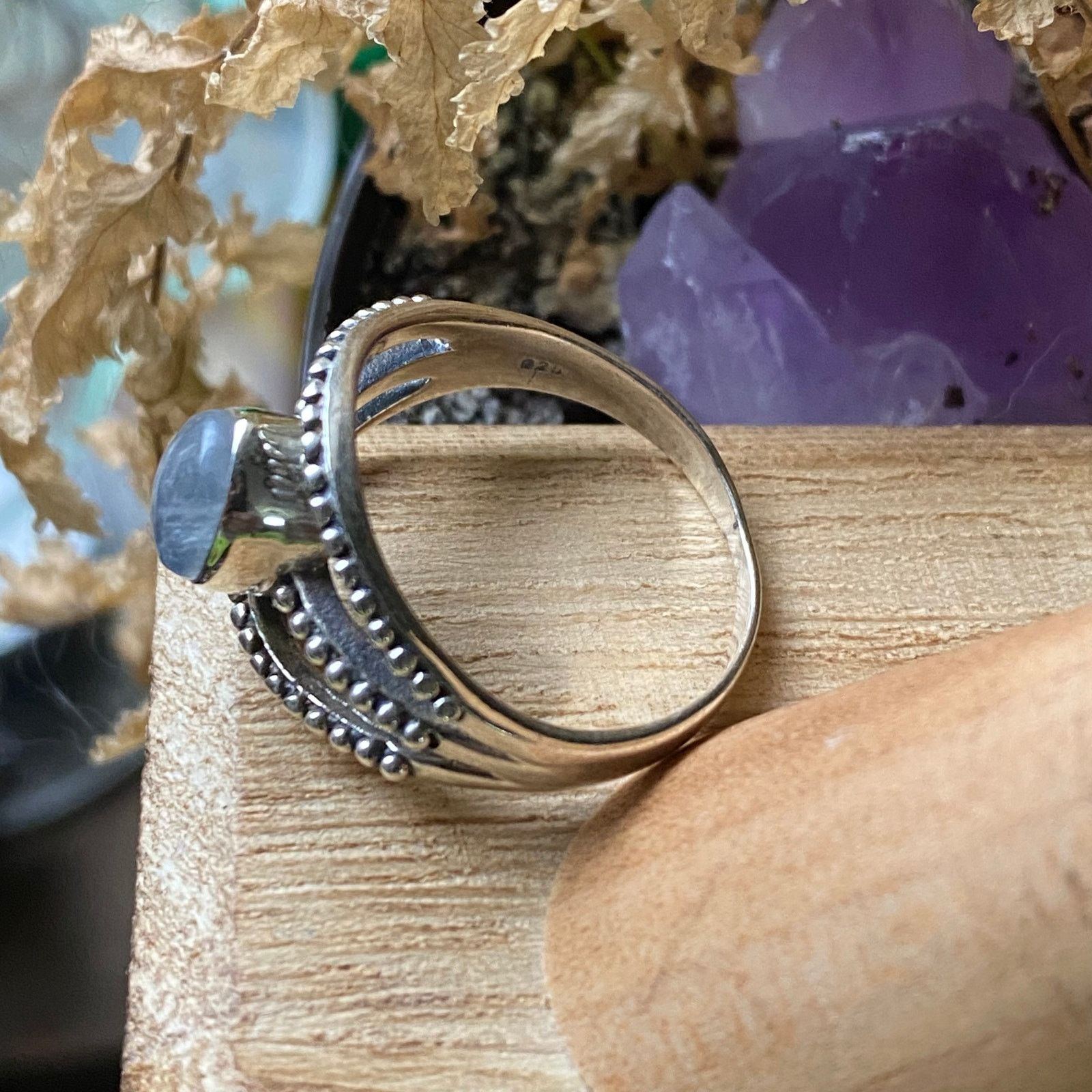 The Unbranded Brand Moonstone Sterling Silver Ring Size 9 Size ONE SIZE - 10 Thumbnail