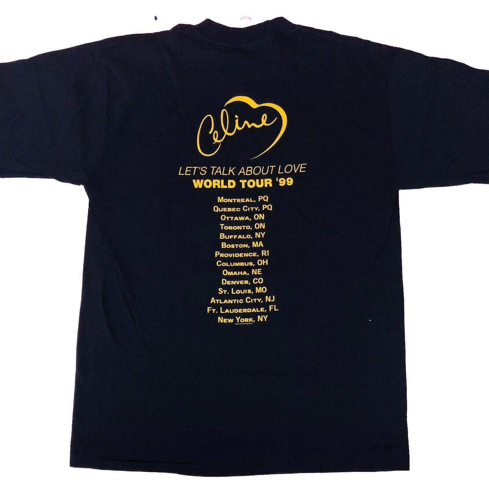 Vintage 90s Celine Dion Titanic T Shirt Tour Size Large