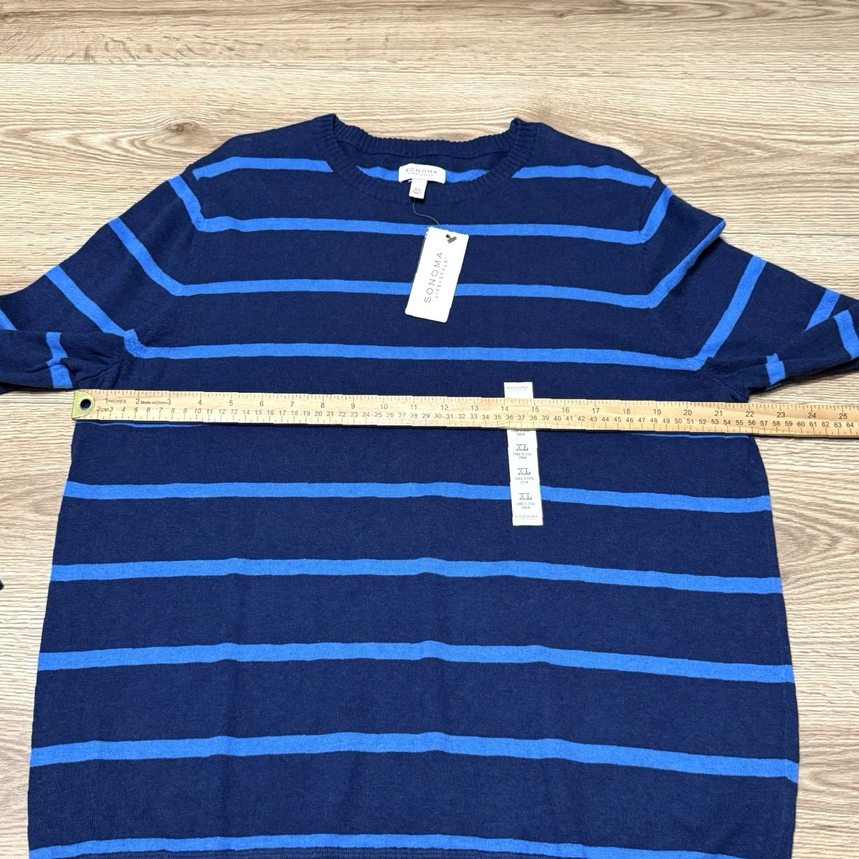 Vintage VINTAGE Sonoma Shirt Long Sleeve Mens XL Striped Blue Navy 80s Size US XL / EU 56 / 4 - 5 Thumbnail