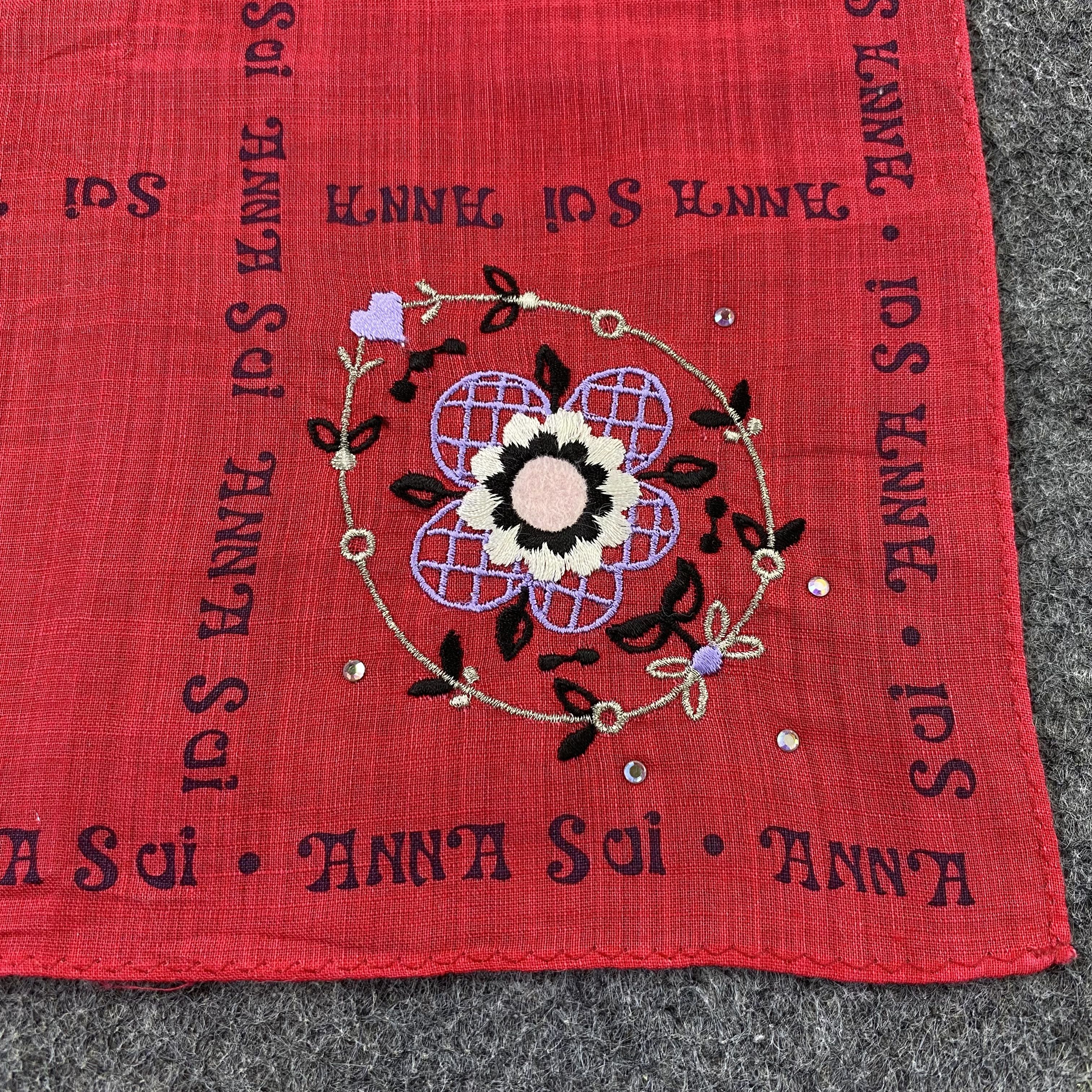 Anna Sui Anna Sui Handkerchief Neckerchief Bandana-B1569 Size ONE SIZE - 7 Thumbnail