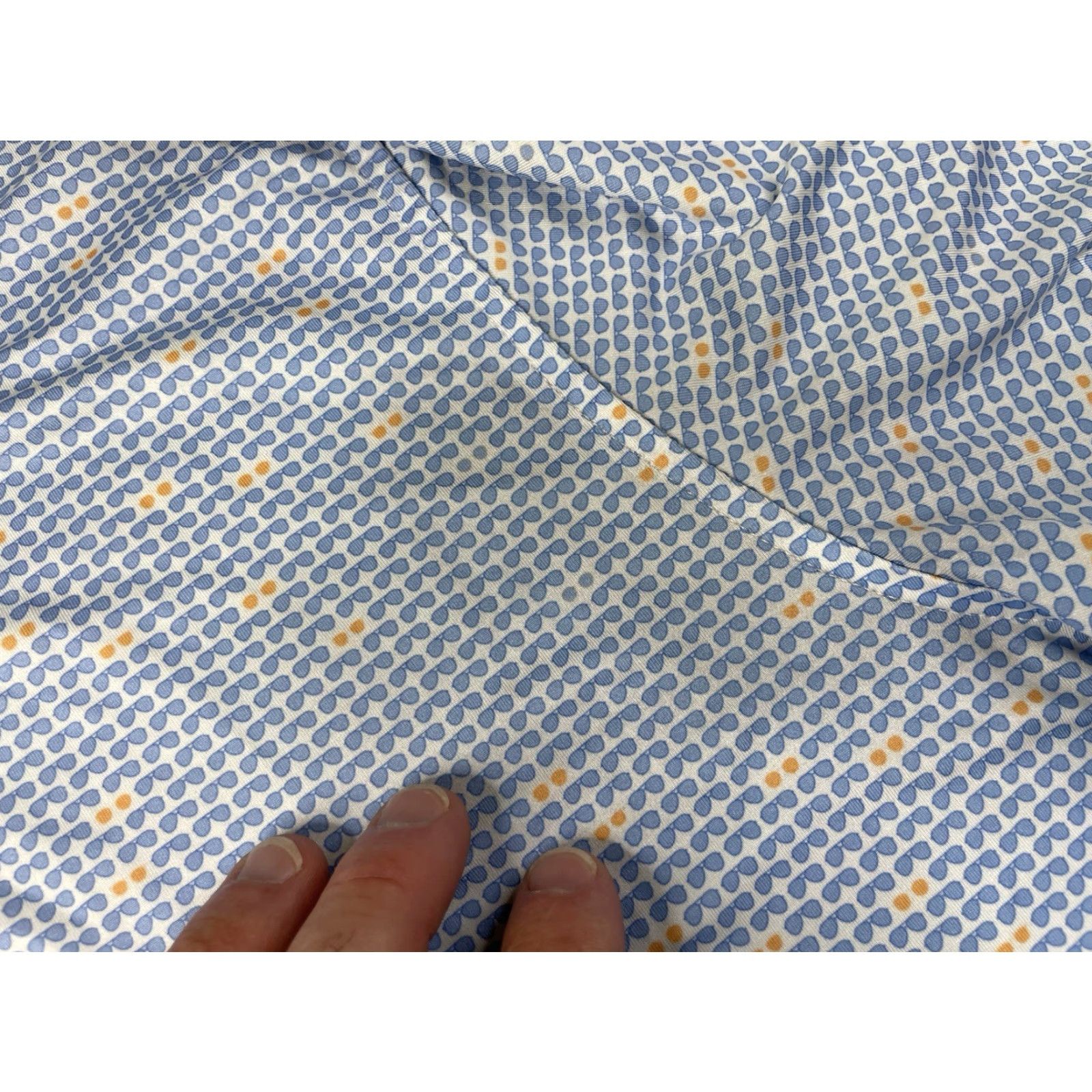 Peter Millar Peter Millar Summer Comfort Polo Geometric Pattern Short Sleeve Mens XL Blue Golf Tennis Walking Shirt Size US XL / EU 56 / 4 - 5 Thumbnail