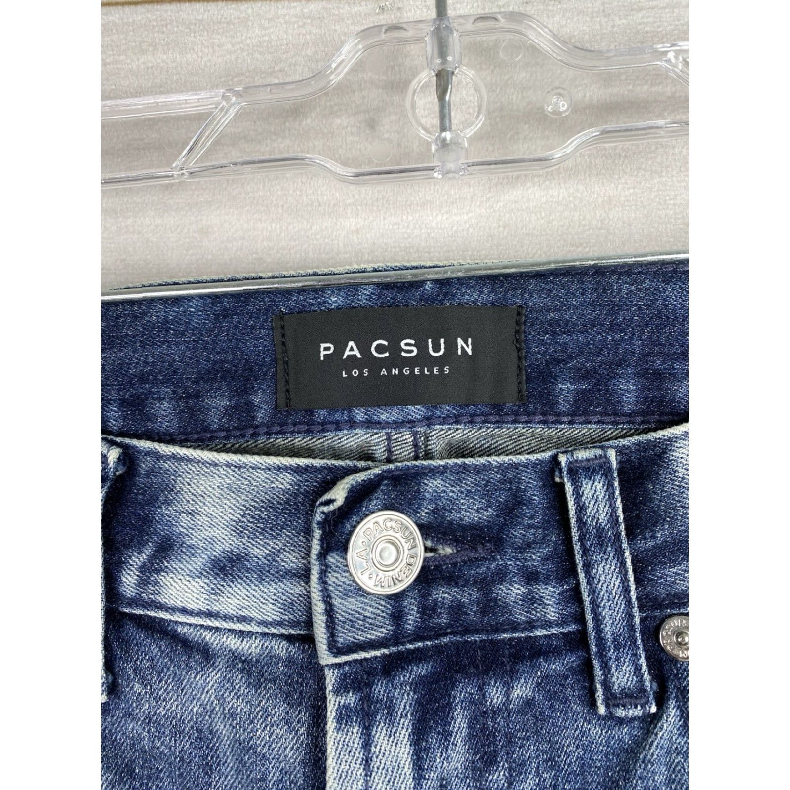 Pacsun Pacsun Jeans Mens 30x30 Skinny Stretch Denim Distressed Paint Holes Acid Wash Size US 30 / EU 46 - 5 Thumbnail
