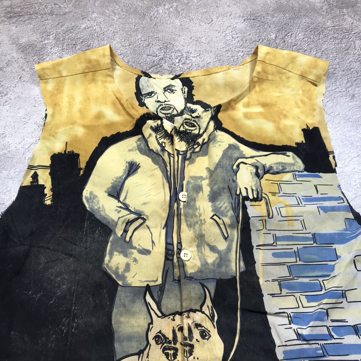 Vintage Vintage 90s Y2K Graphic Tee Sun Faded Streetwear Oversized X Size US XL / EU 56 / 4 - 3 Thumbnail