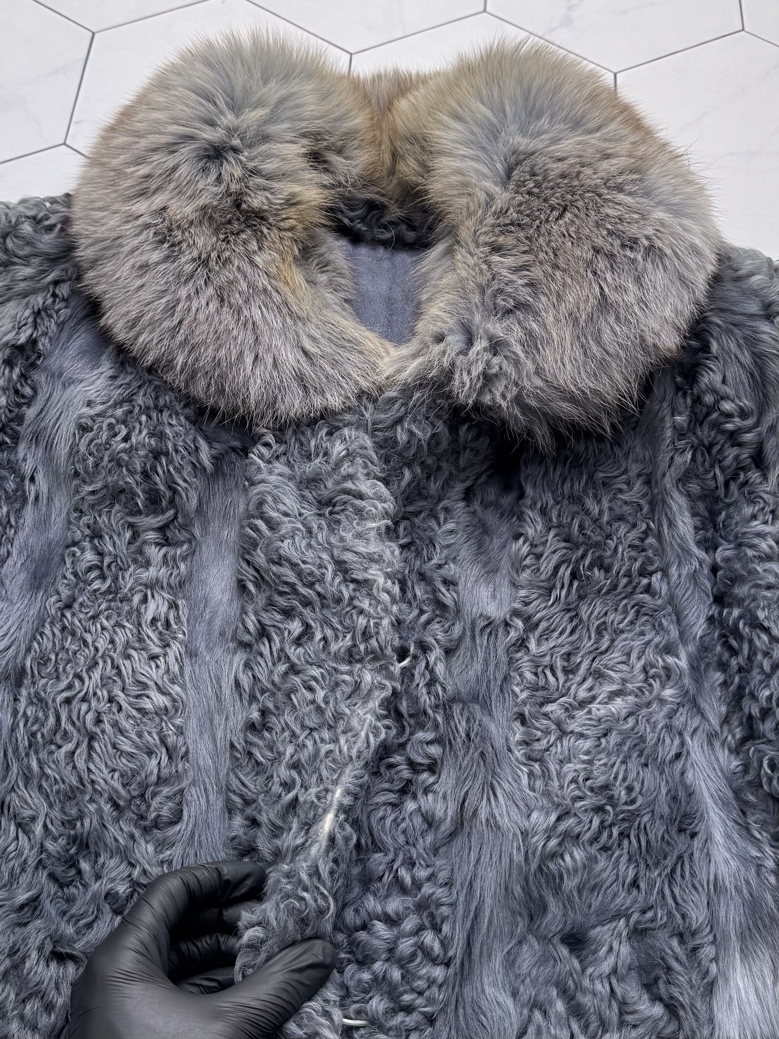 Vintage Vintage Blue Gray Real Fur Luxury Winter Statement Coat Size M / US 6-8 / IT 42-44 - 7 Thumbnail