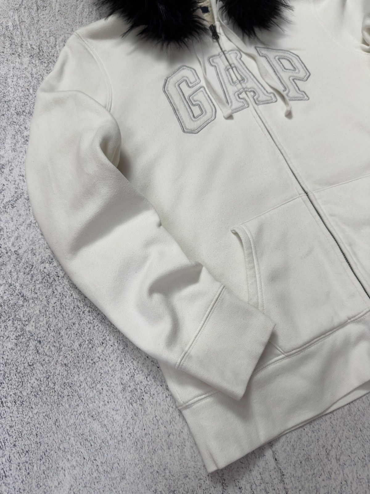 Gap Vintage Y2K GAP Zip Fur Hoodie IfSixWasNine LGB Style Size US L / EU 52-54 / 3 - 3 Thumbnail