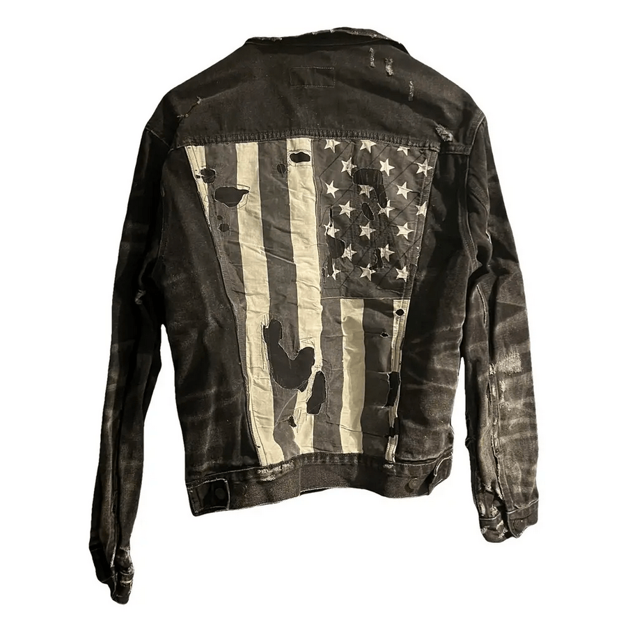 Ralph Lauren denim & supply distressed ralph lauren dark gray denim flag Size US L / EU 52-54 / 3 - 1 Thumbnail