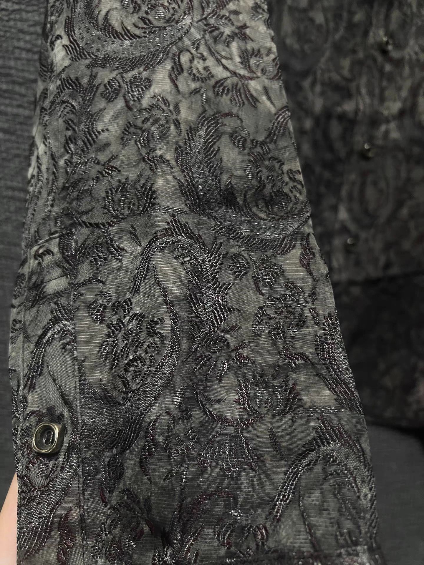 Isamu Katayama Backlash Backlash leather collar jacquard shirt Size US S / EU 44-46 / 1 - 6 Thumbnail