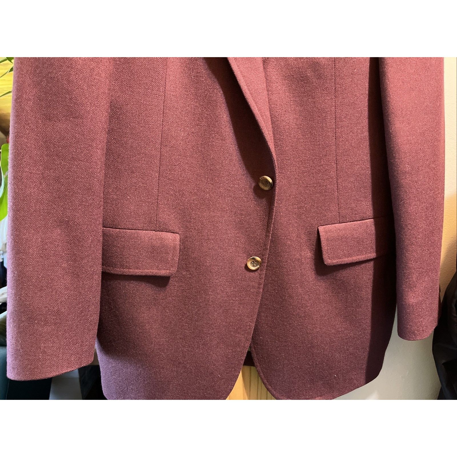 Hennessy PalmBeach Men’s 42 Large Wool Red 2 Button VTG Blazer Jacket Size US L / EU 52-54 / 3 - 7 Thumbnail