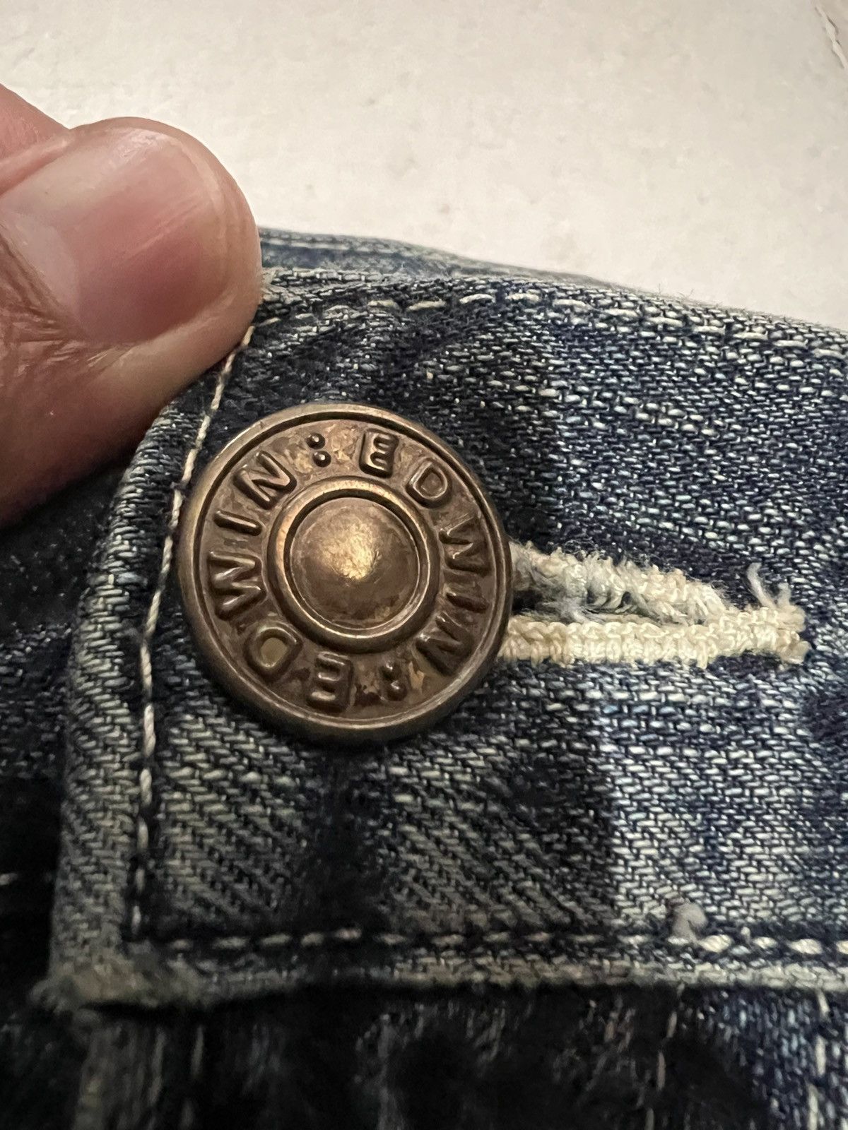 Edwin × If Six Was Nine × Japanese Brand 🌈Twist Leg Vintage Edwin Blue Trip Mud Wash Jean Japan Size US 30 / EU 46 - 13 Thumbnail