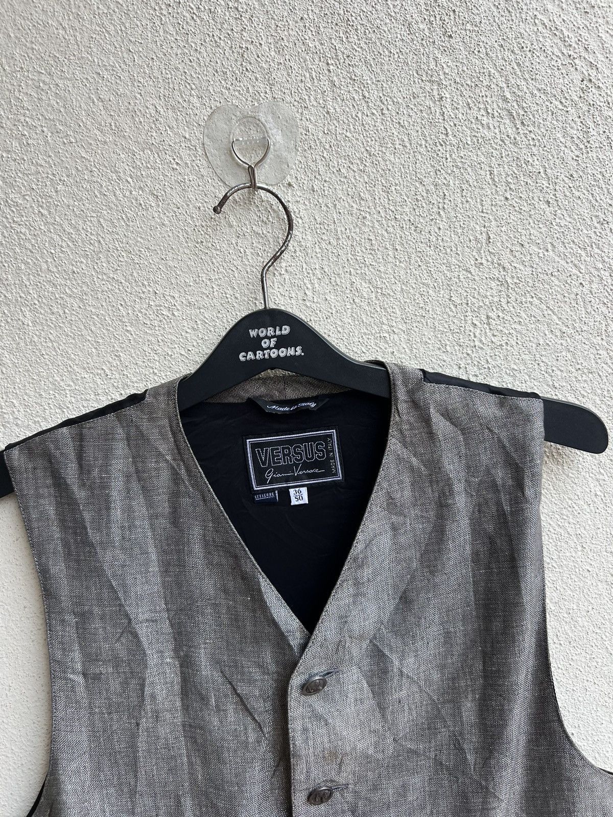 Versace Vintage 90s Gianni Versace Versus Linen Vest Size US M / EU 48-50 / 2 - 7 Thumbnail