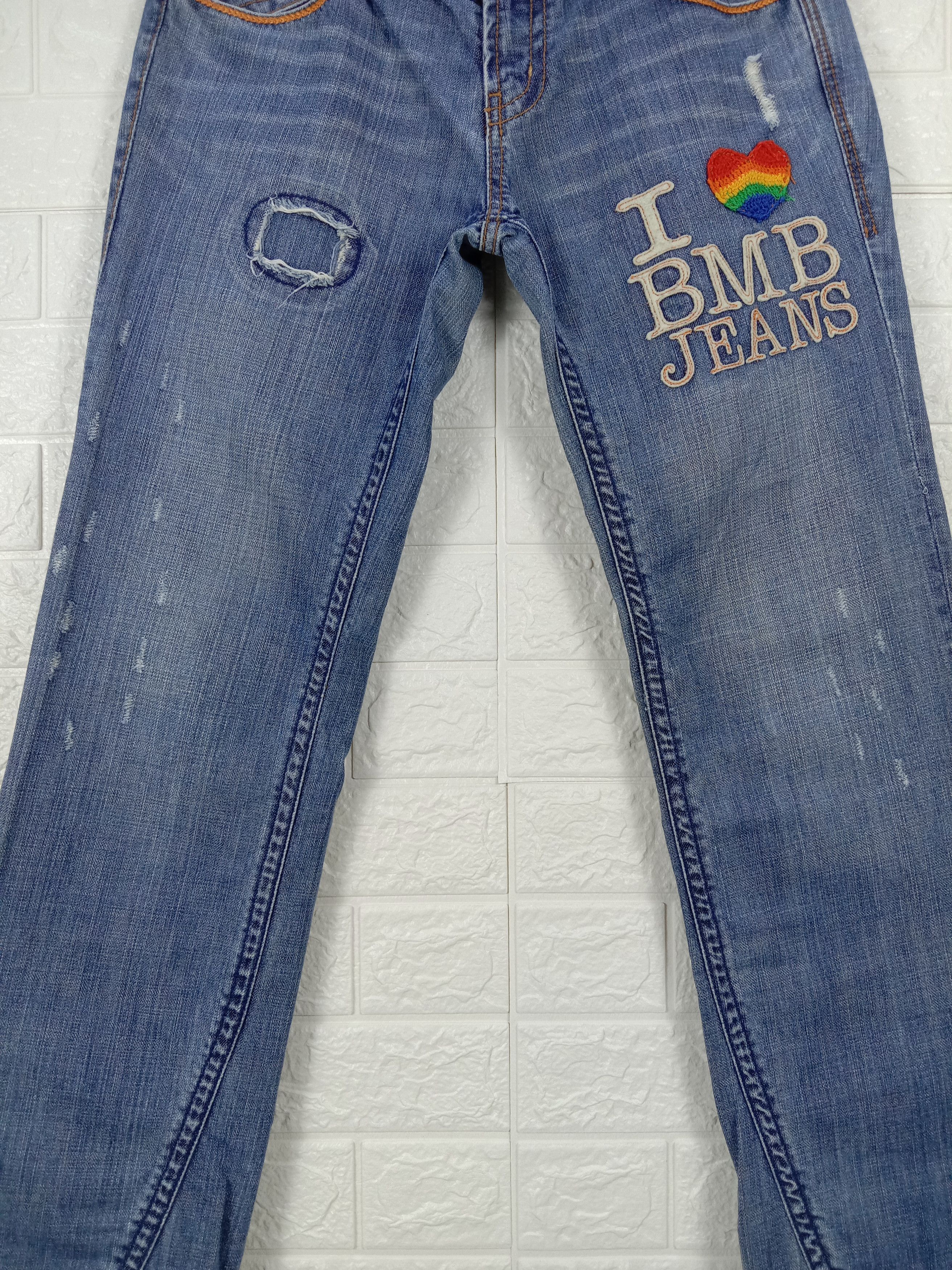 Japanese Brand Vintage Blue Moon Blue Rainbow Knitted Pocket Jeans Size 27" / US 4 / IT 40 - 7 Thumbnail