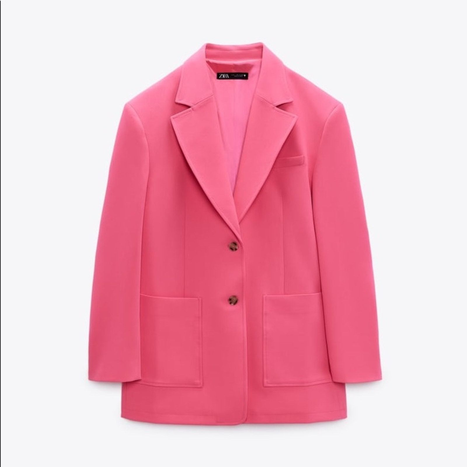 Zara ZARA BLOGGER FAVORITE MENSWEAR STYLE BLAZERNEON PINK Size S / US 4 / IT 40 - 15 Thumbnail