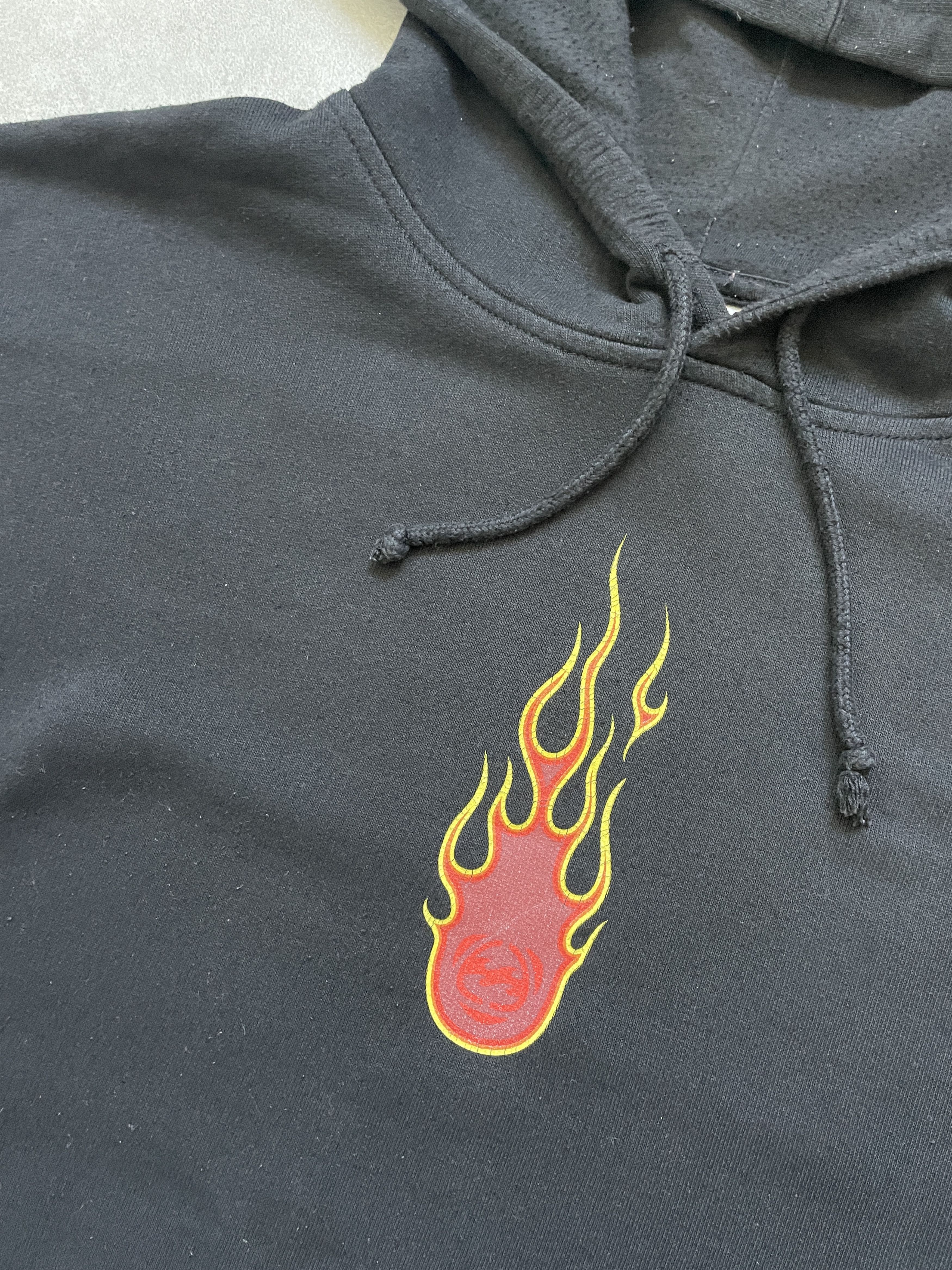 Billabong VINTAGE 90S BILLABONG FLAME LOGO BLACK BOXY OVERSIZED HODIE Size US XL / EU 56 / 4 - 2 Thumbnail