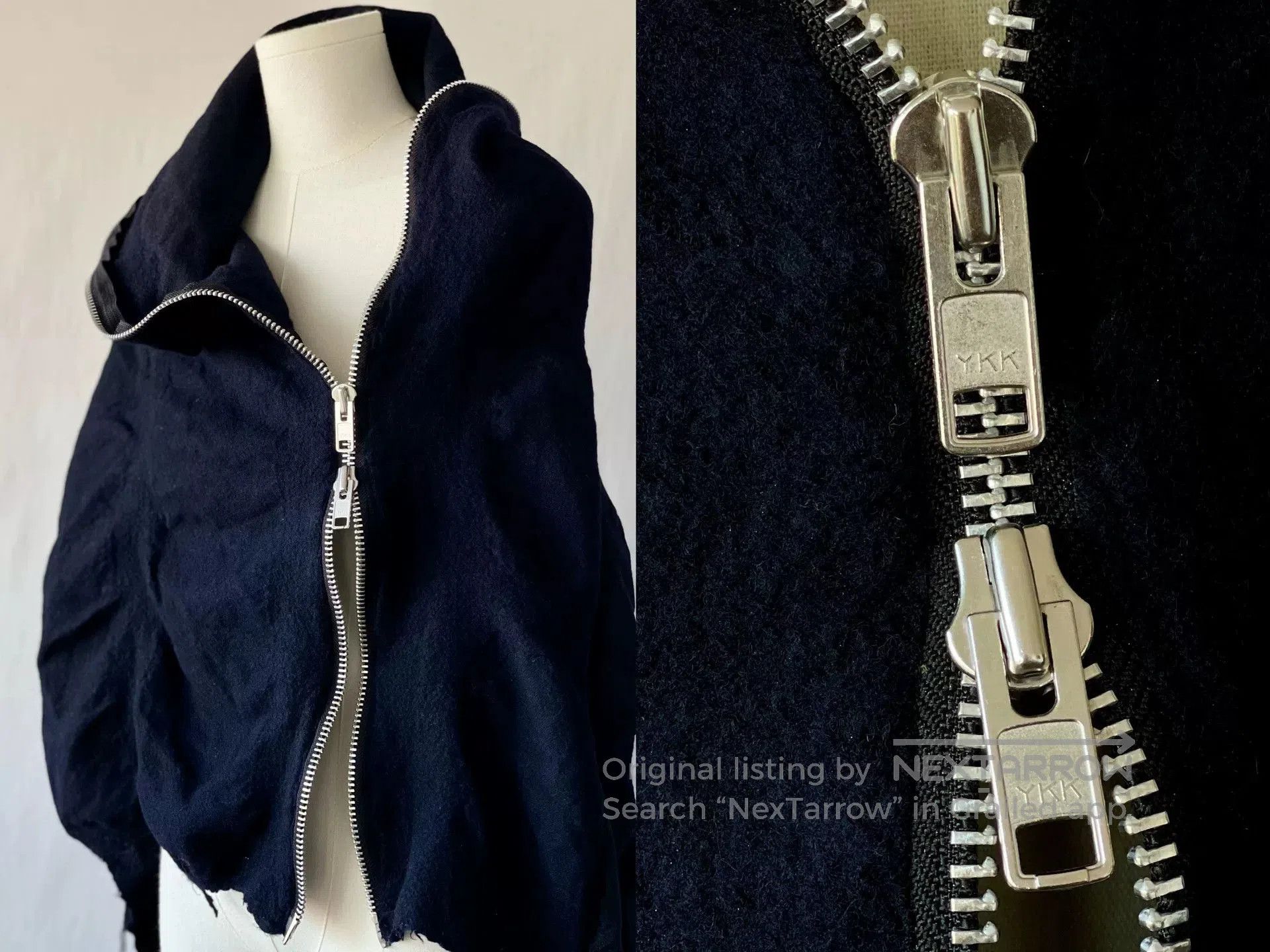 Tricot Comme des Garcons CDGtricot Asymmetric Wool Zip Cape. Size M / US 6-8 / IT 42-44 - 8 Thumbnail