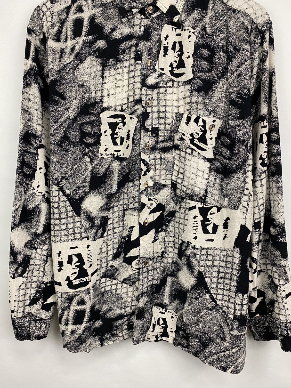 Affliction 🇺🇸 Avant Garde Opium Style Art Shirt Y2K Retro Anarchy Size US XL / EU 56 / 4 - 4 Thumbnail