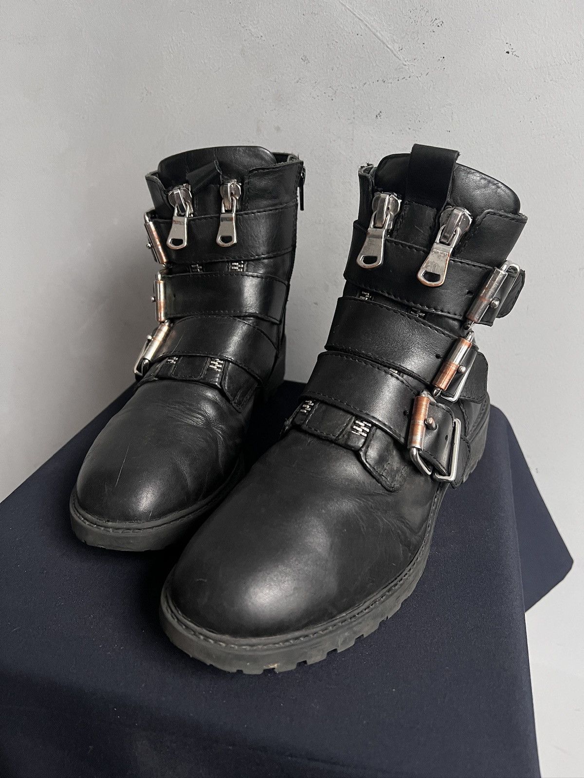 New Rock Opium leather ankle belted boots opium style new rock Size US 7.5 / EU 40-41 - 4 Thumbnail