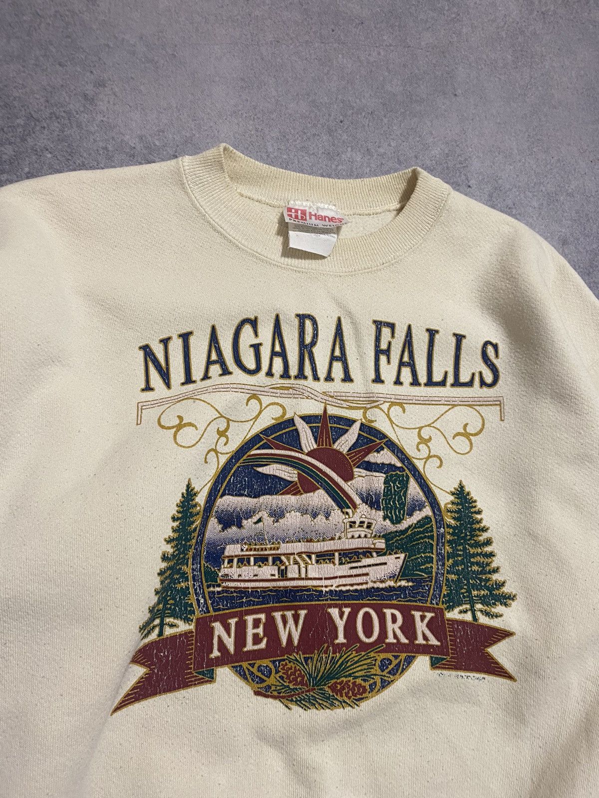 Hanes × Vintage Vintage 90s Hanes Niagara Falls New York Sweatshirt Size US M / EU 48-50 / 2 - 2 Thumbnail