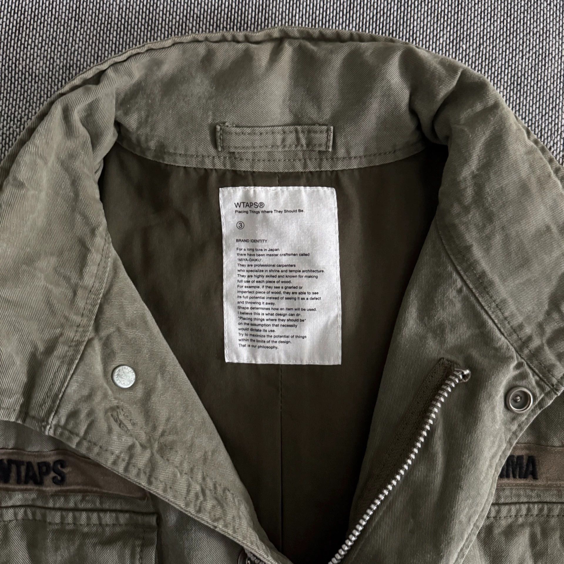 Wtaps Wtaps 17ss M65 Washed 4-Pocket Olive Jacket L Size US L / EU 52-54 / 3 - 3 Thumbnail