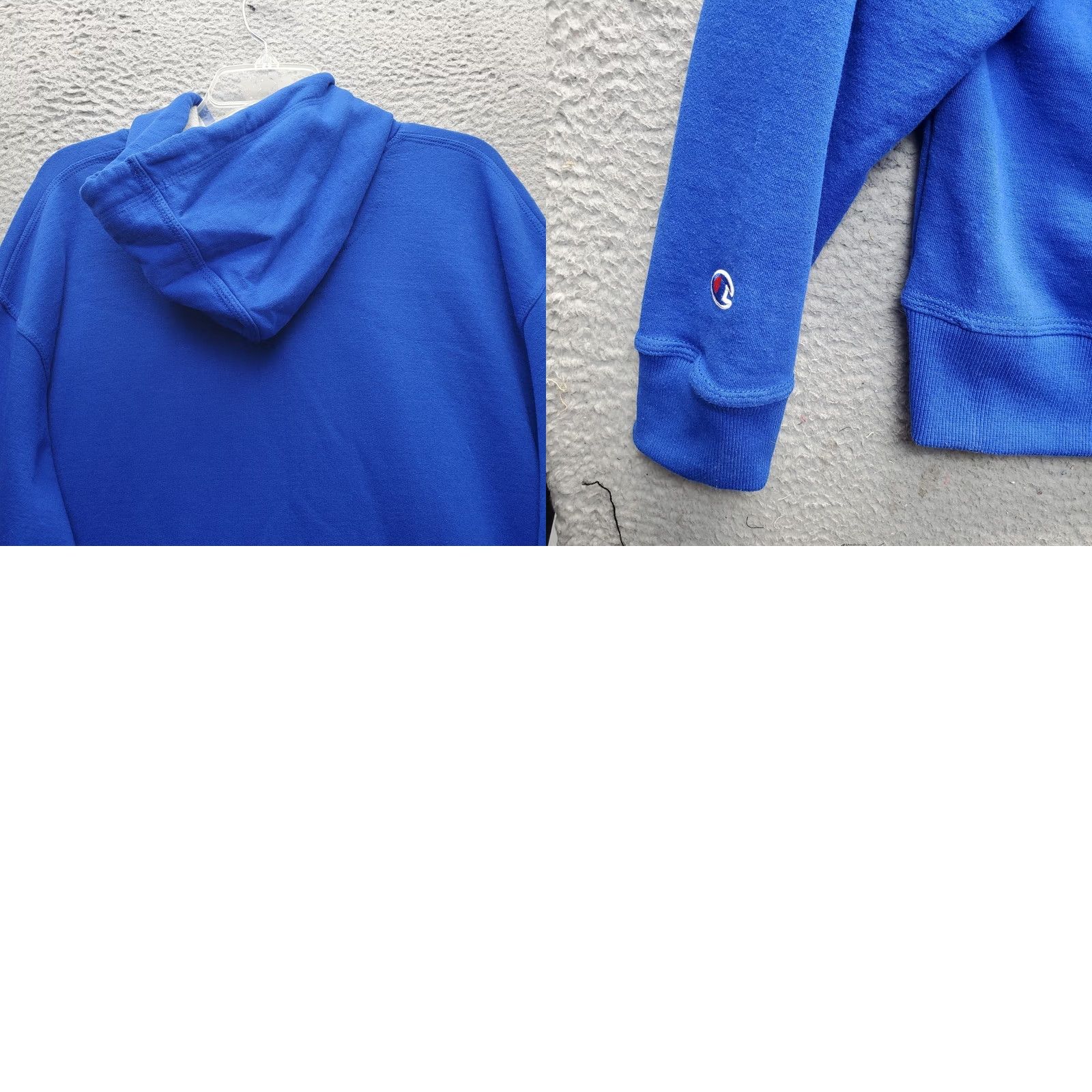 Champion Champion Powerblend Hoodie Mens XL Blue Long Sleeve Spellout Logo Pullover GF89H Size US XL / EU 56 / 4 - 8 Thumbnail