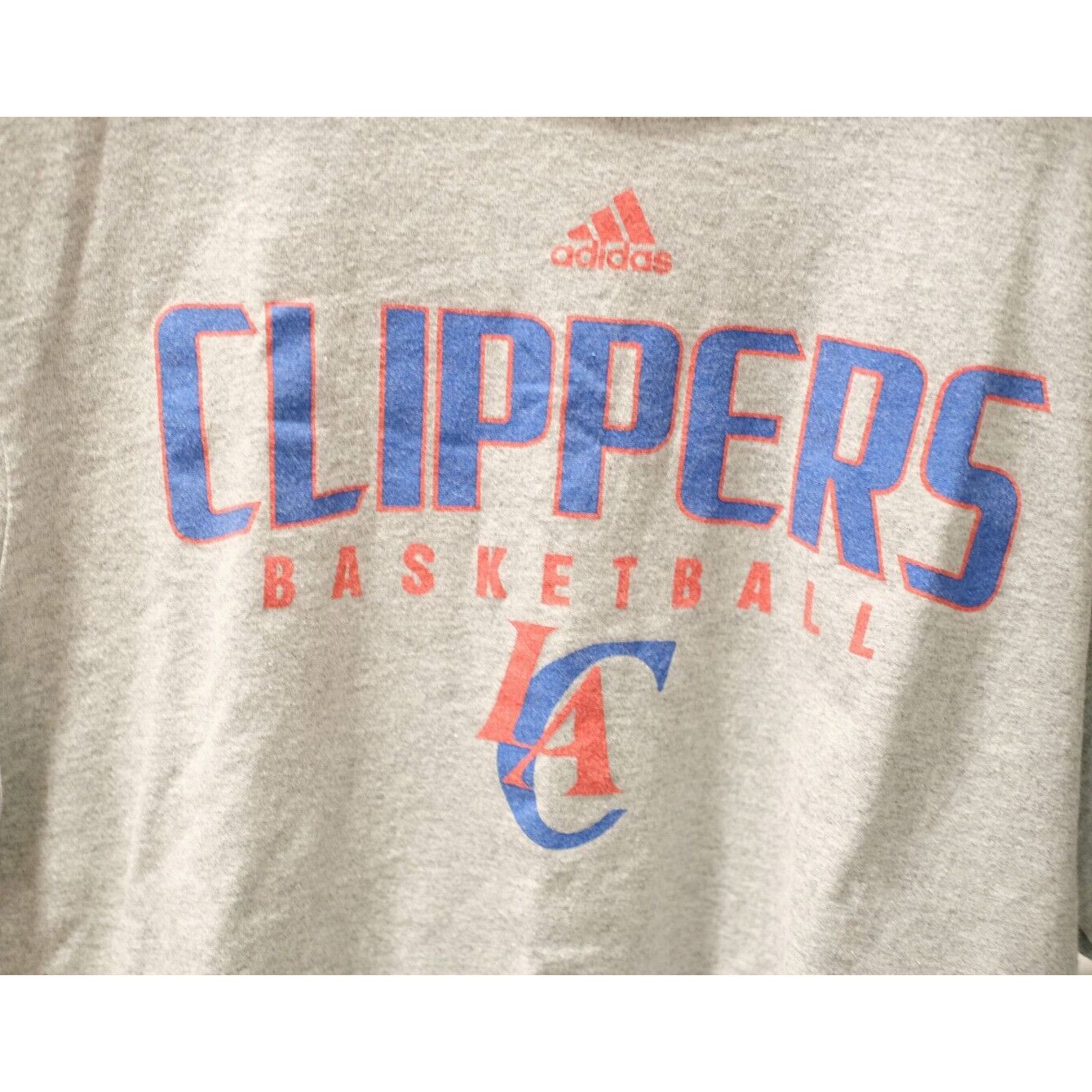 Adidas Adidas LA Clippers NBA T-Shirt Mens Large Gray Sport Graphic Size US L / EU 52-54 / 3 - 2 Thumbnail