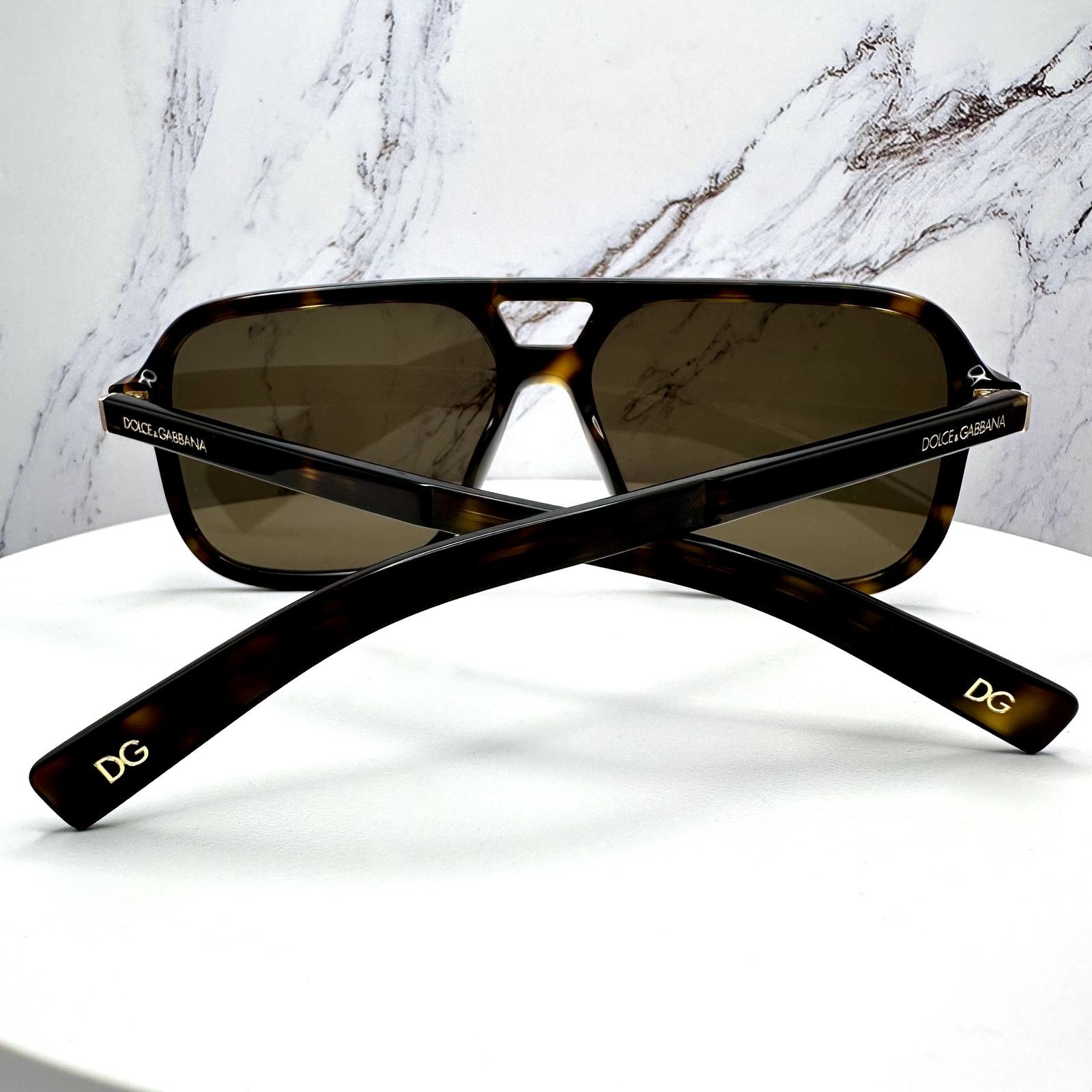 Dolce & Gabbana New Dolce & Gabbana Sunglasses Brown Aviator Pilot Gold Size ONE SIZE - 4 Thumbnail
