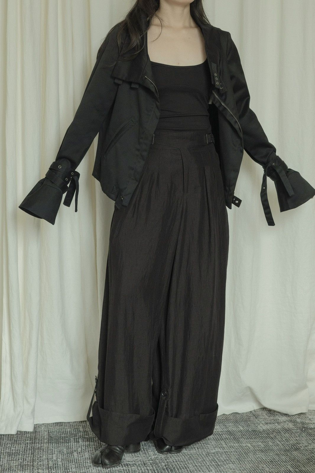 Gucci Gucci by Tom Ford SS2003 Runway Black Buckle Collar Jacket Size M / US 6-8 / IT 42-44 - 13 Thumbnail