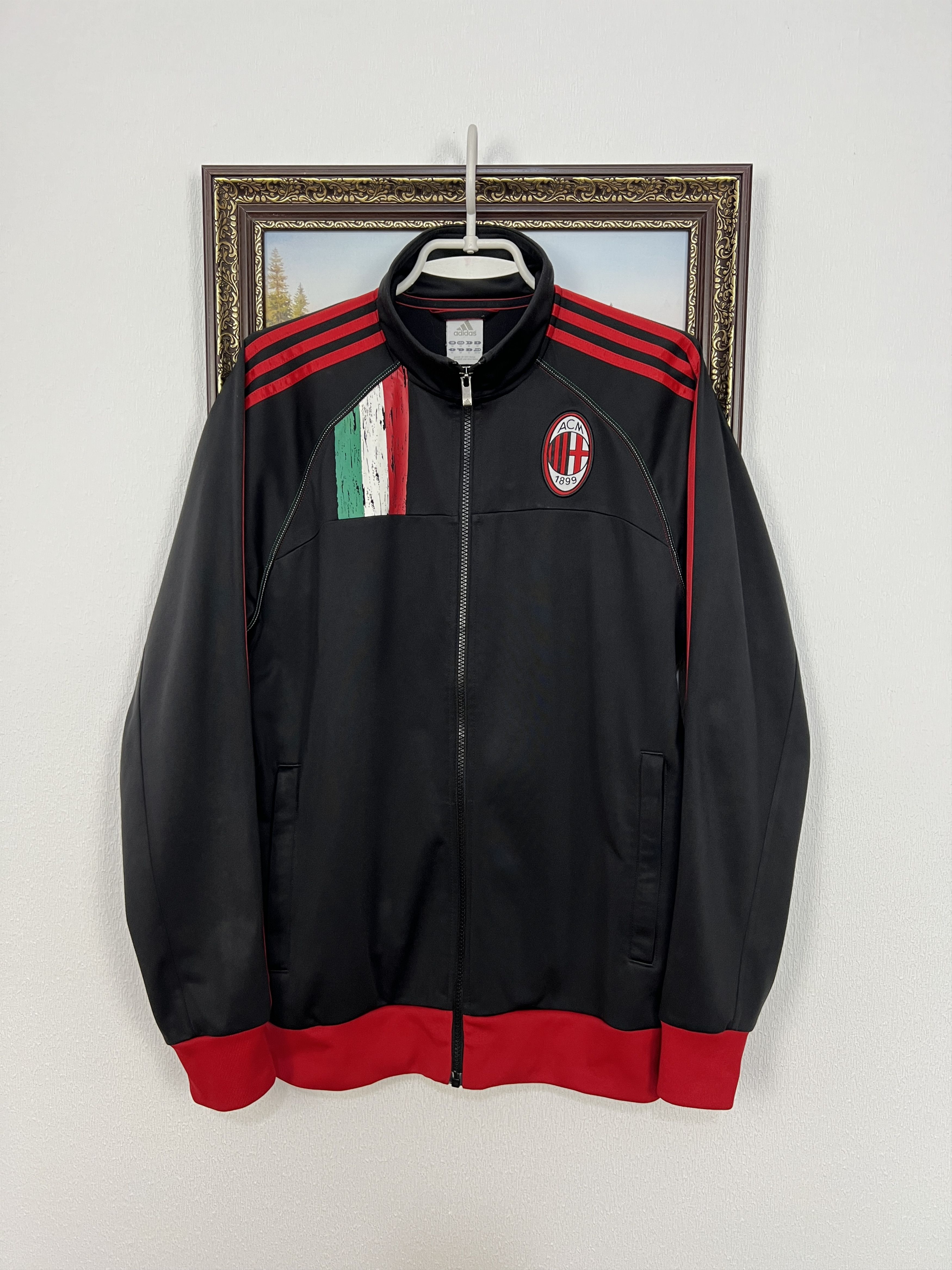Vintage Adidas AC Milan Football Jacket Soccer Track Top