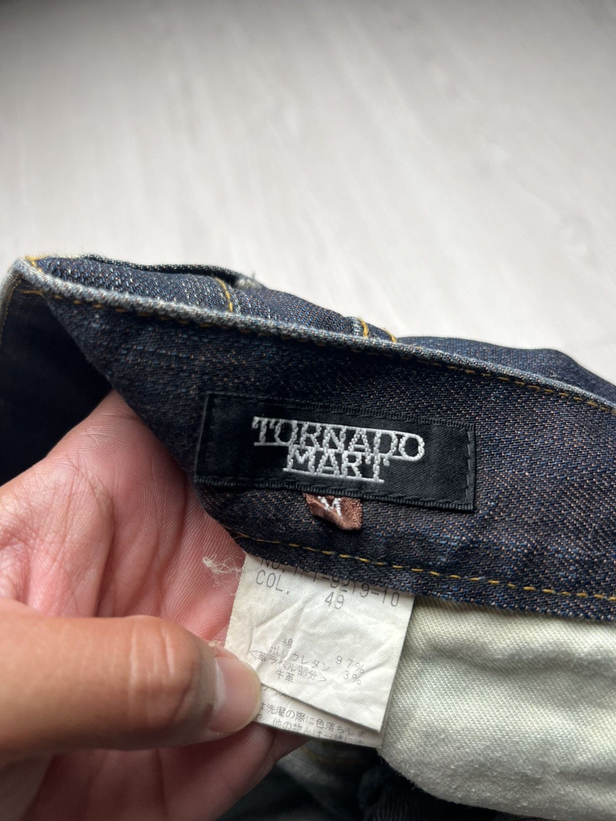 Tornado Mart Tornado Mart Whiskered Distressed Spiral Cut Flared Denim Size US 33 - 7 Thumbnail