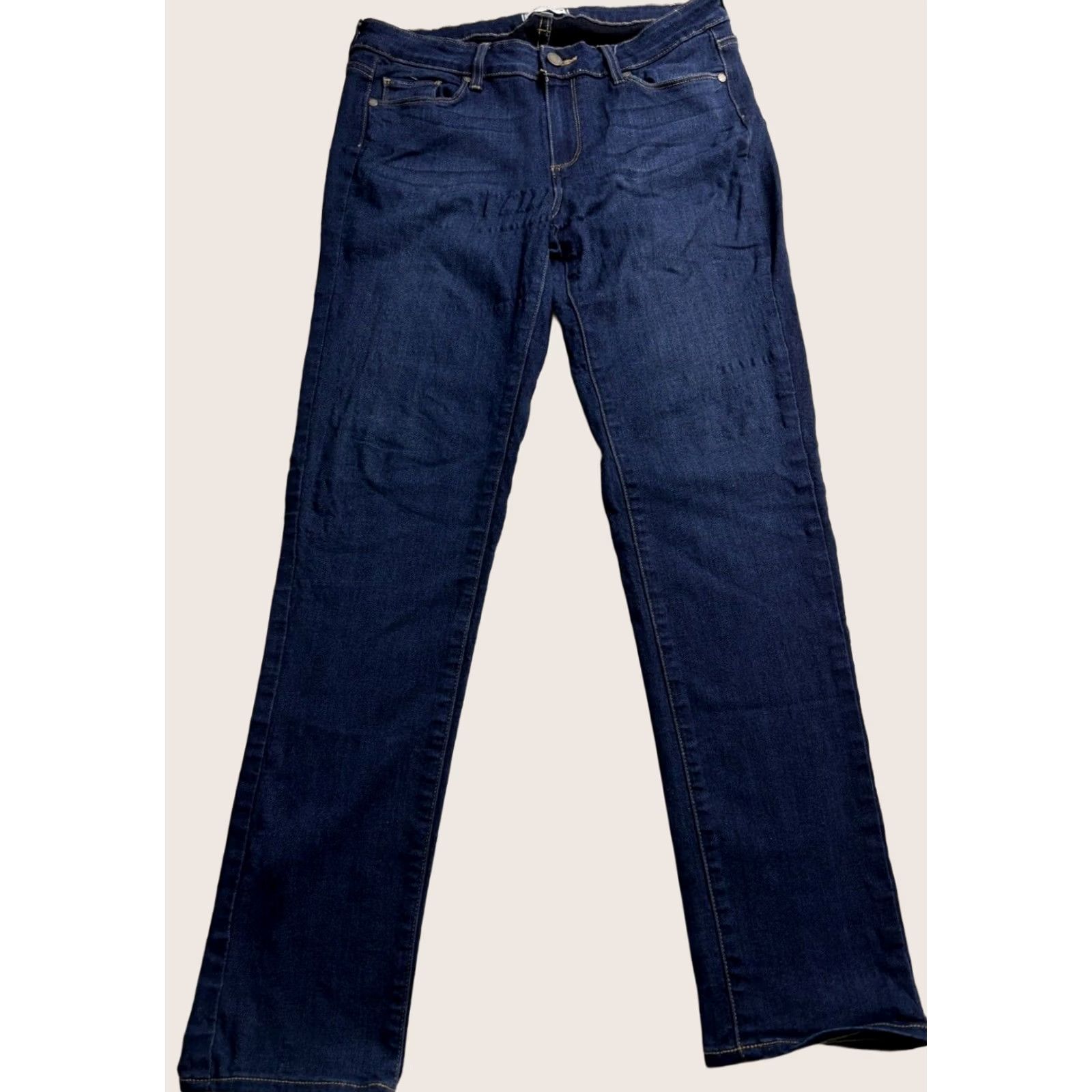 Paige Paige Skyline Skinny Jeans Womens 31 (33x 31) Dark Wash Blue Denim Stretch Size 24" / US 00 / IT 34 - 1 Thumbnail
