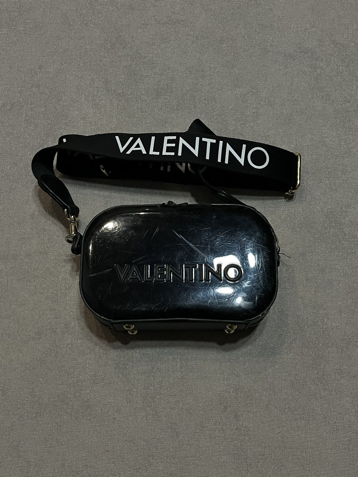 Gianni Valentino Valentino Spa Womens Crossbody Bag Black Monogram Shoulder Size ONE SIZE - 1 Thumbnail