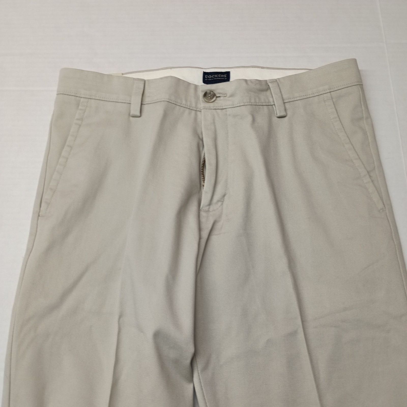 Dockers Dockers Easy Khakis Pants Men's 33x32 Beige Comfort Slim Fit Size US 33 - 4 Thumbnail