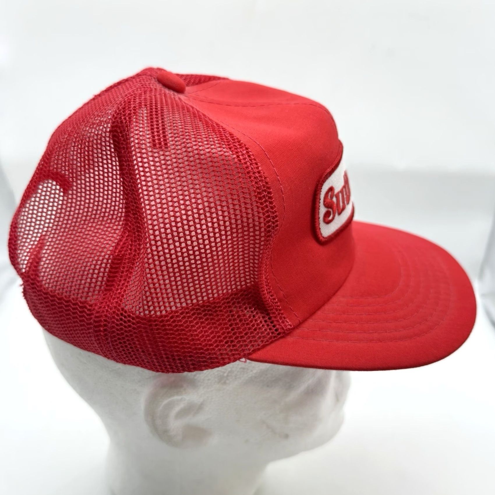 Vintage VINTAGE Sutherlands Hardware Adjustable Red Snapback Trucker Cap Hat USA Baseball Cap Men Adjustable Red Jeans? Size ONE SIZE - 2 Thumbnail