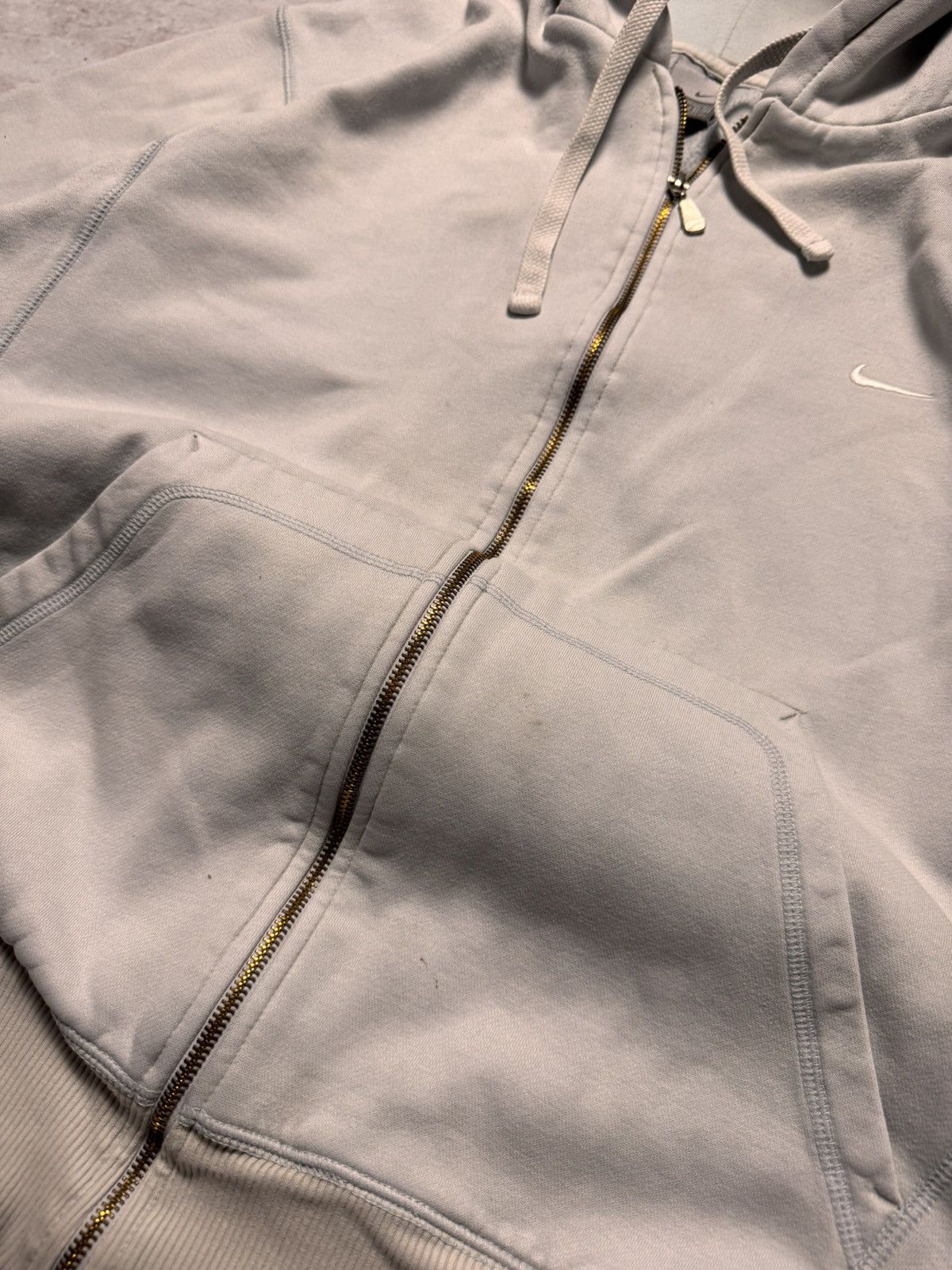 Nike × Vintage NIKE VINTAGE BASIC LOGO OVERSIZE BOXY ZIP HOODIE Size US L / EU 52-54 / 3 - 6 Thumbnail