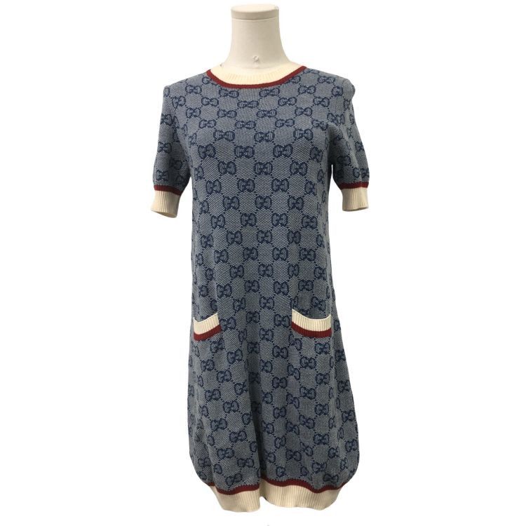 Gucci Gucci GG Monogram Knit Mini Dress Size S Size S / US 4 / IT 40 - 1 Thumbnail