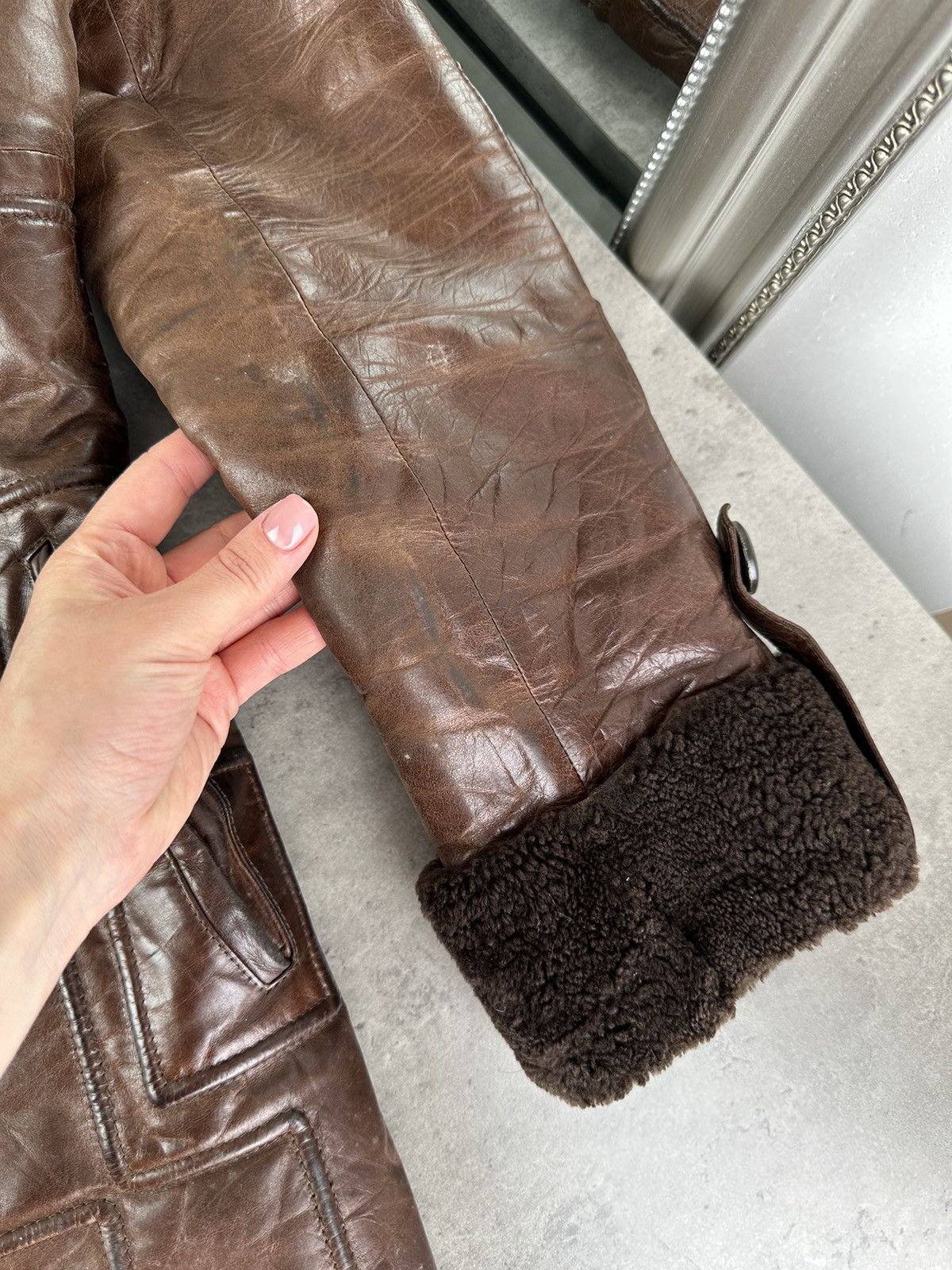 Japanese Brand Vintage Leather Coat Size XS / US 0-2 / IT 36-38 - 6 Thumbnail