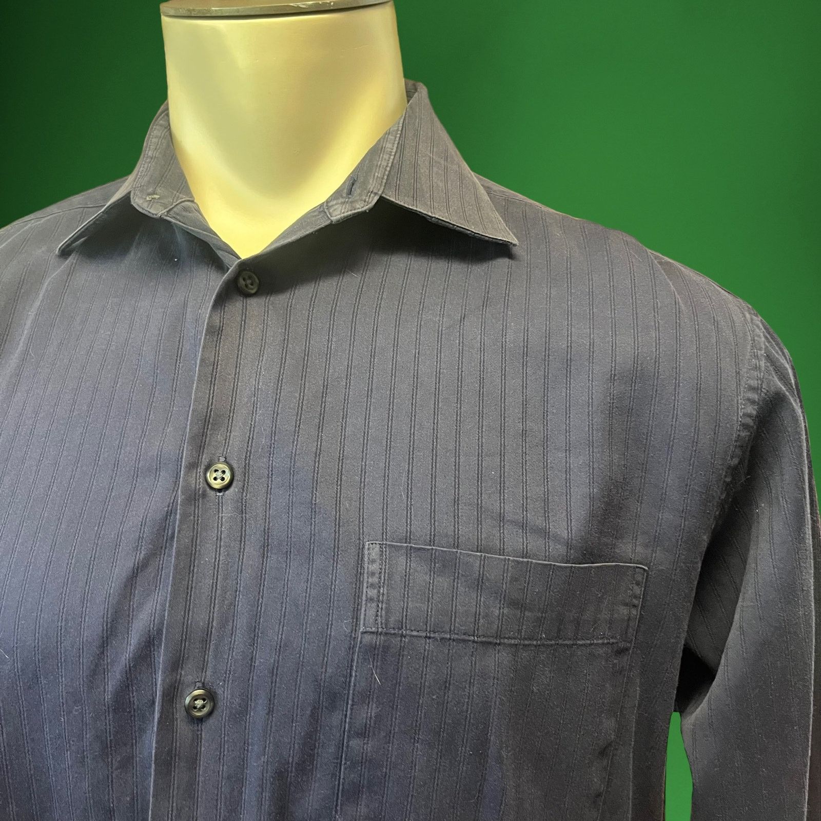 Alfani Vintage Alfani Fancy Pinstripe Button Down Long Sleeve Size US M / EU 48-50 / 2 - 6 Thumbnail