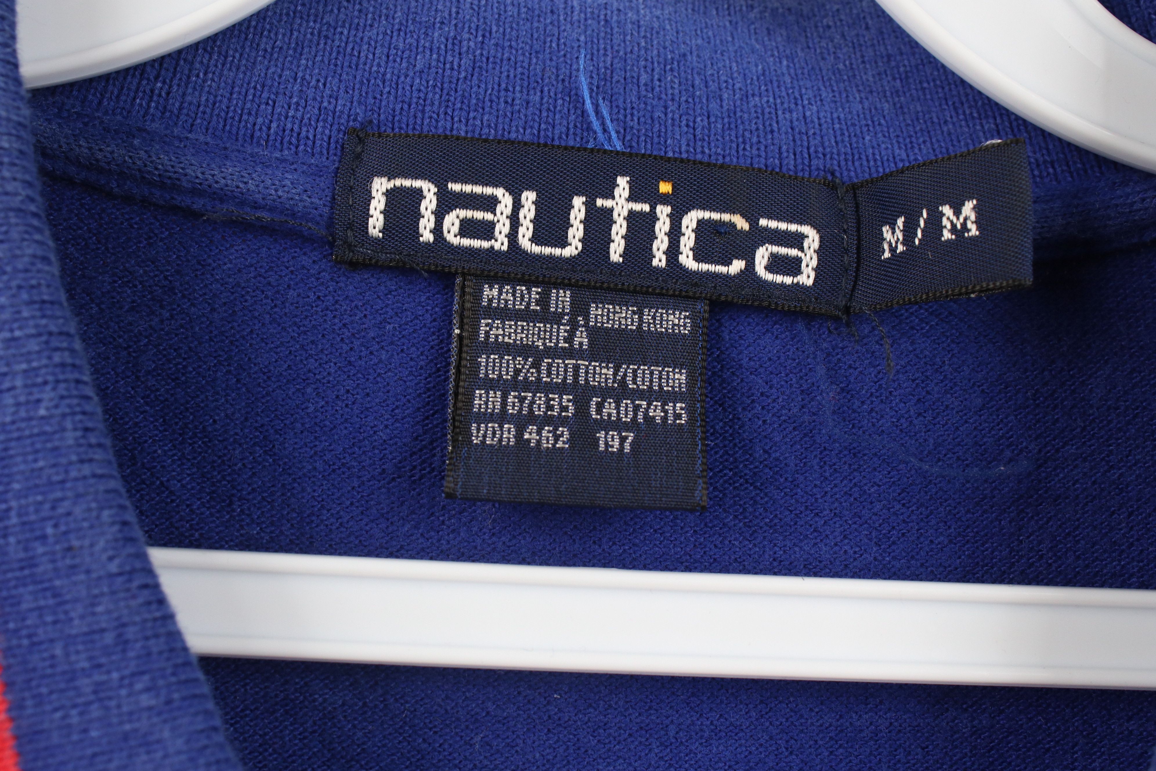 Nautica Vintage 90s Nautica Spell Out Collared Golf Polo Shirt Blue Size US M / EU 48-50 / 2 - 7 Thumbnail