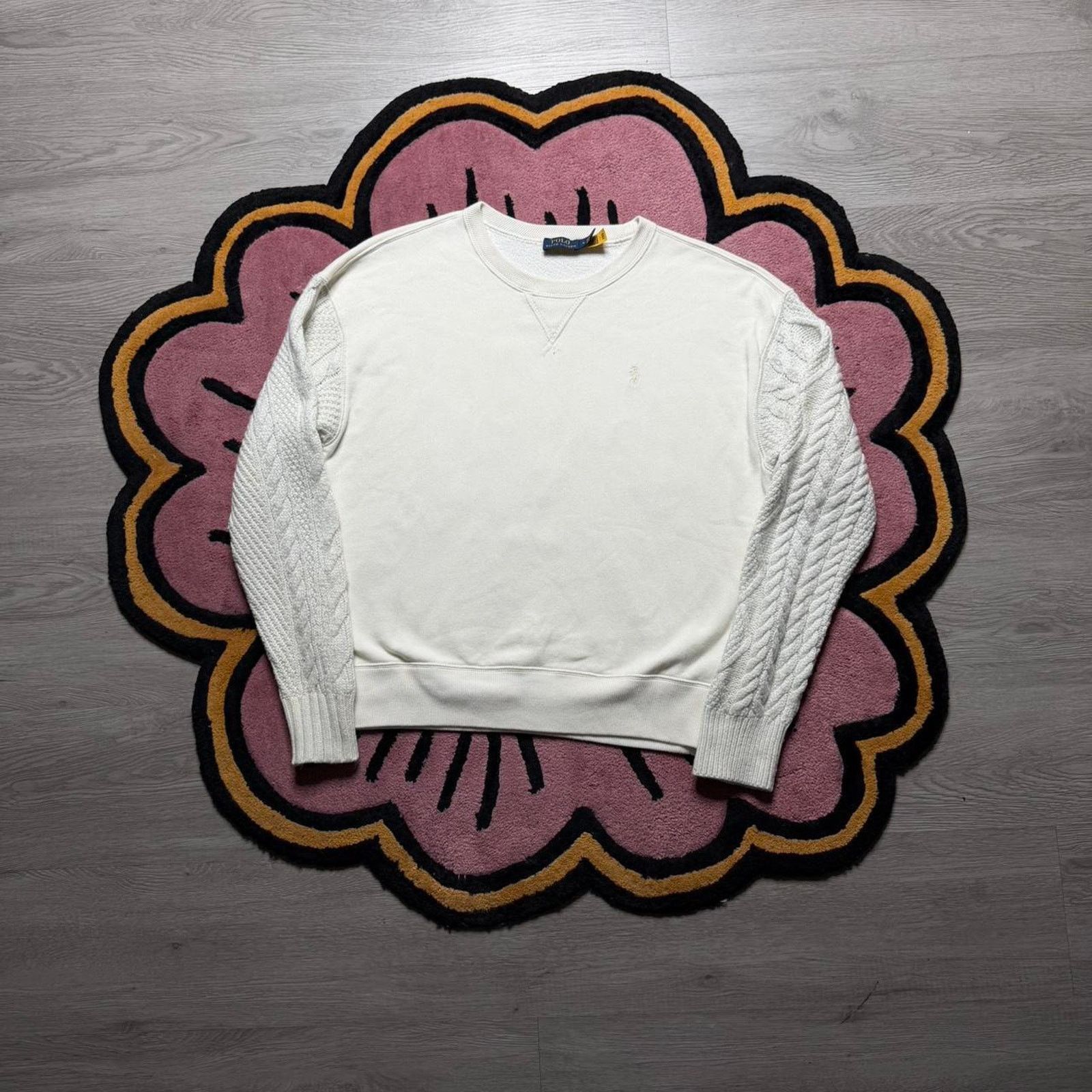 Polo Ralph Lauren × Ralph Lauren Polo Ralph Lauren Embroidered Cable Knit Cotton Sweatshirt Size M / US 6-8 / IT 42-44 - 1 Thumbnail