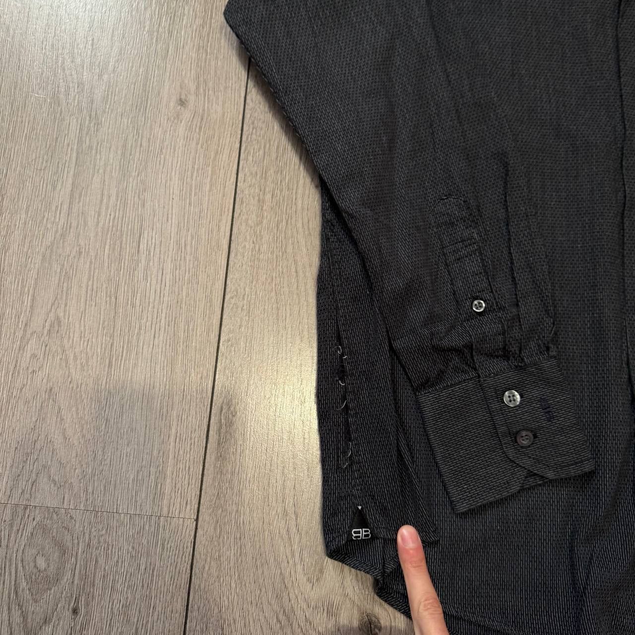 Balenciaga Balenciaga Mens Black Long Sleeve Shirt Size 15 1/2 39 Size US L / EU 52-54 / 3 - 8 Thumbnail