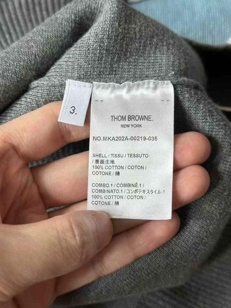Thom Browne Thom Browne size3 Grey sweater Size US L / EU 52-54 / 3 - 3 Thumbnail